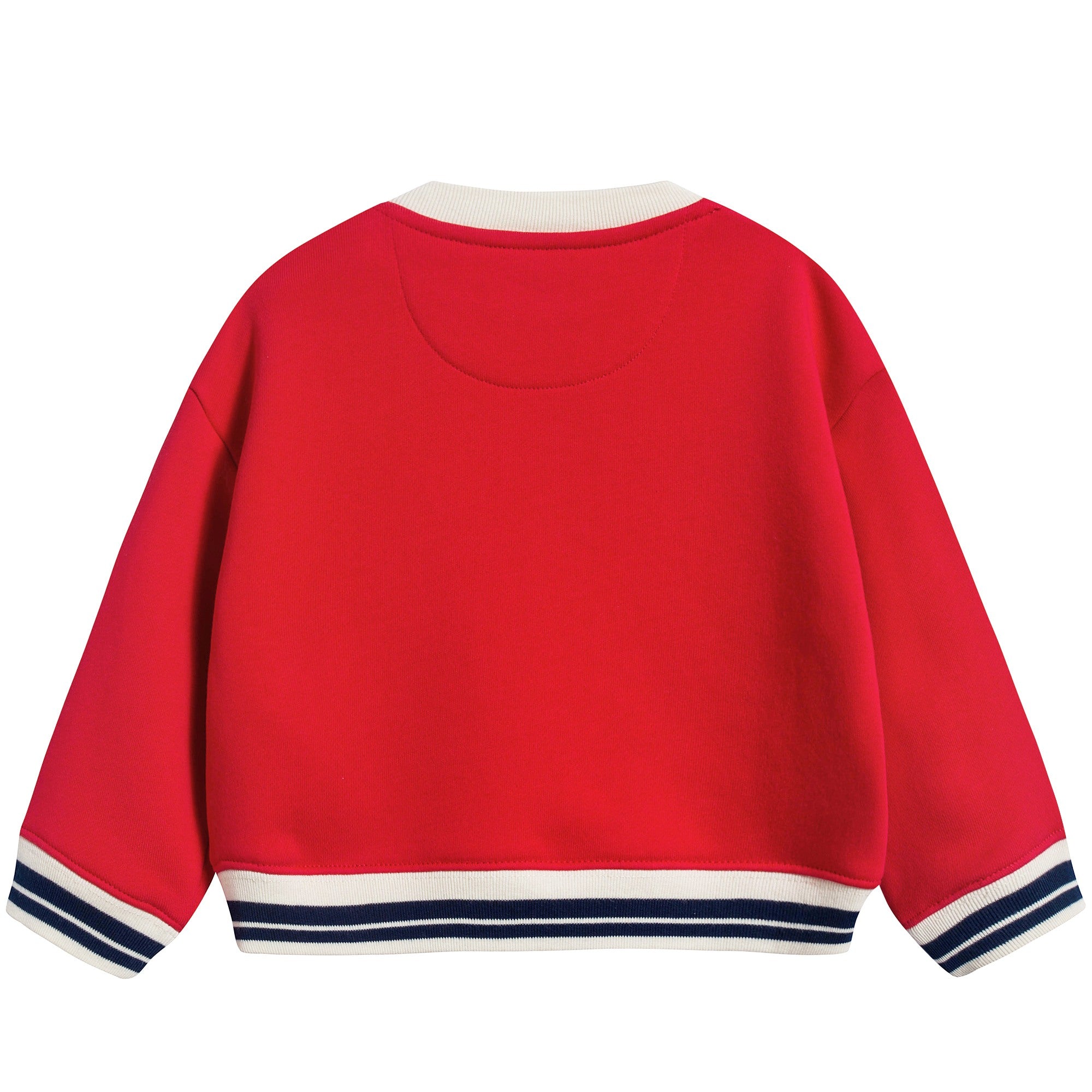 Baby Girls Bright Orange Red Cotton Sweatshirt