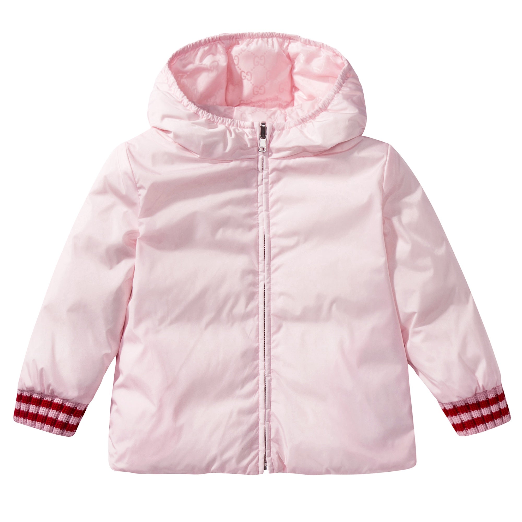 Girls Pink Padded Down Jacket