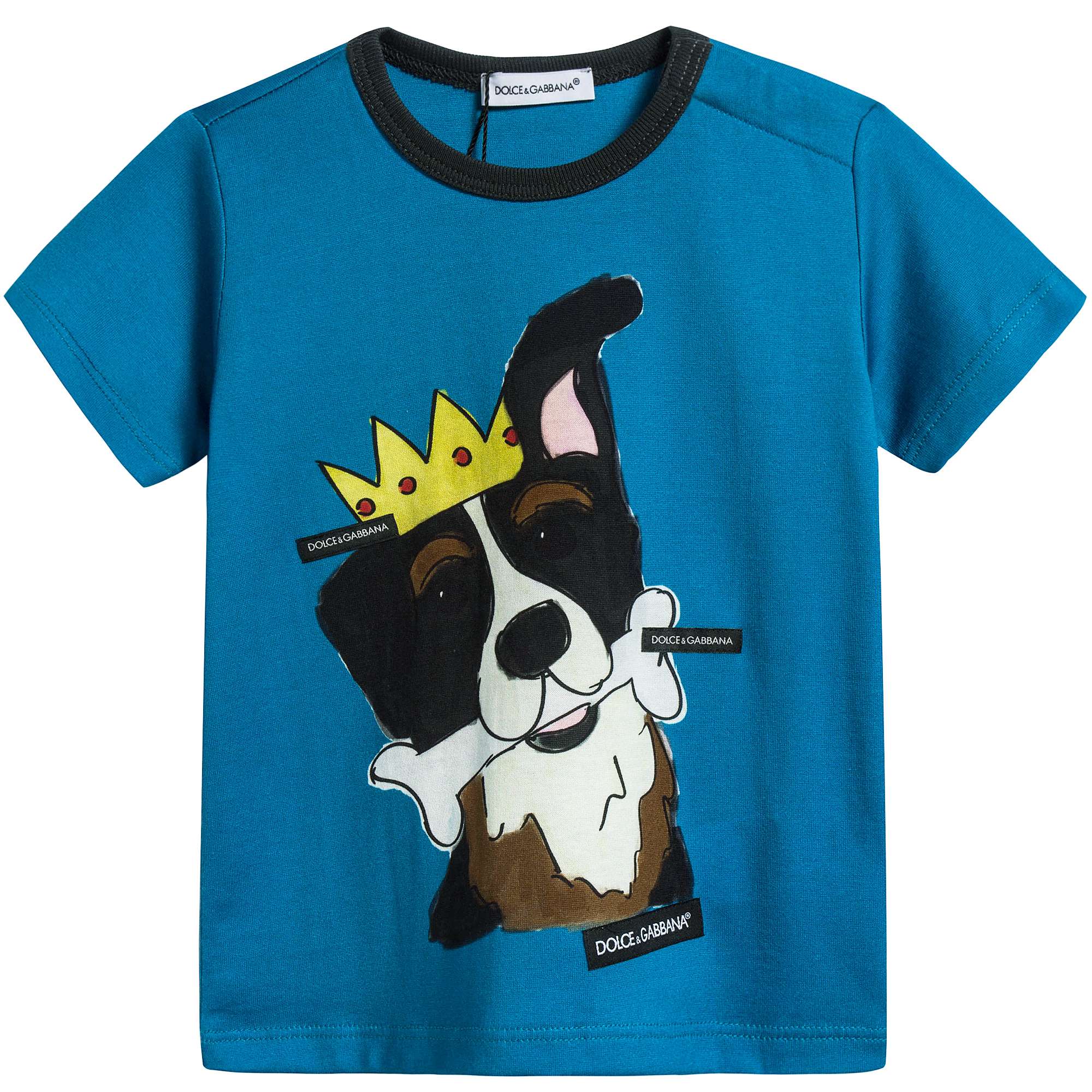 Baby Boys Blue "Dog" Cotton T-shirt