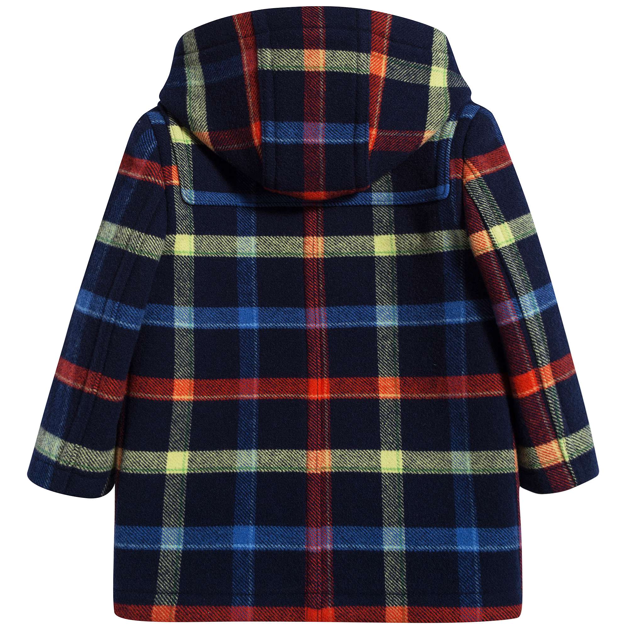 Baby Boys Navy Ip Check Wool Coat