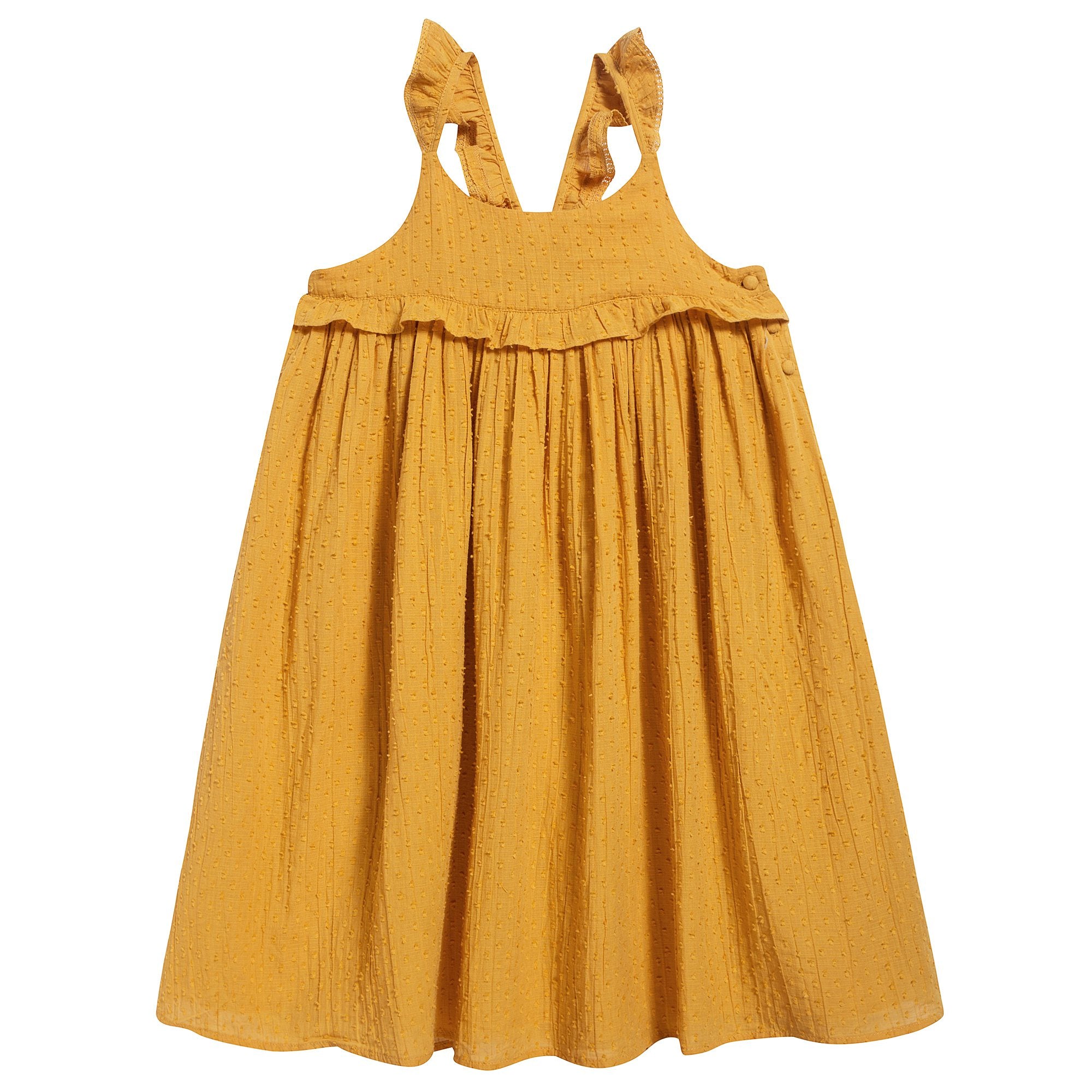 Girls Ginger Yellow Cotton Dress