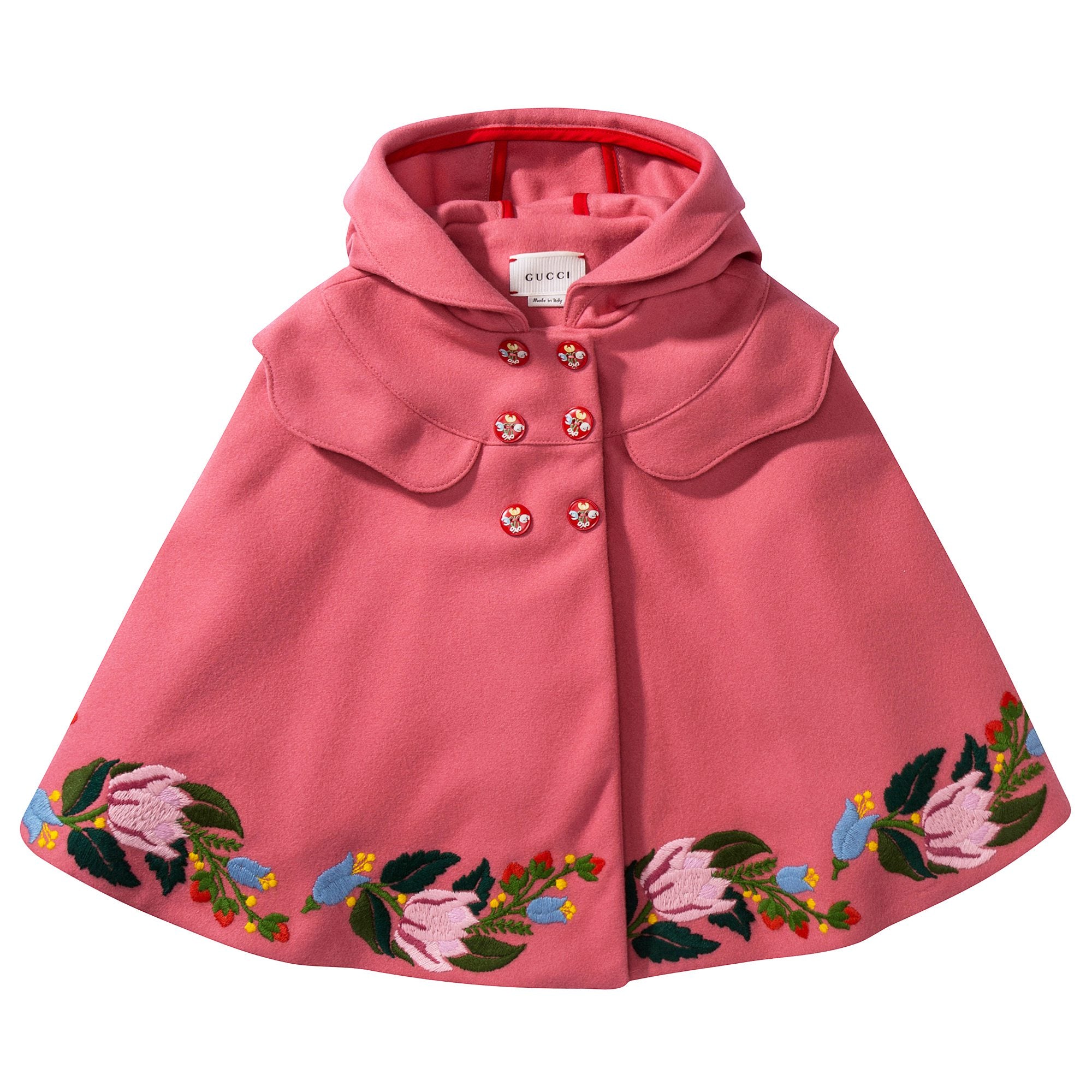 Baby Girls Pink Wool Cape