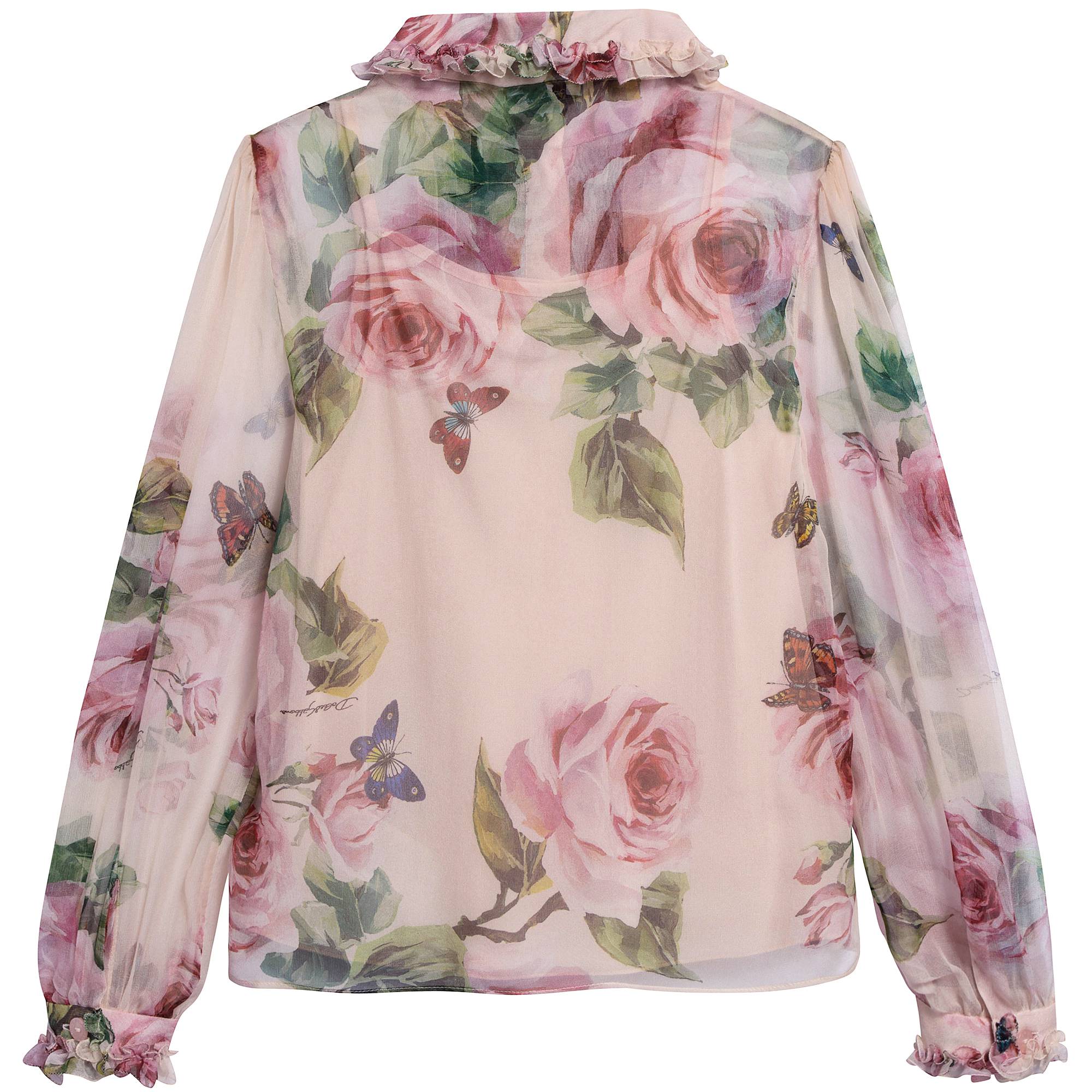 Girls Ping Rose Silk T-shirt