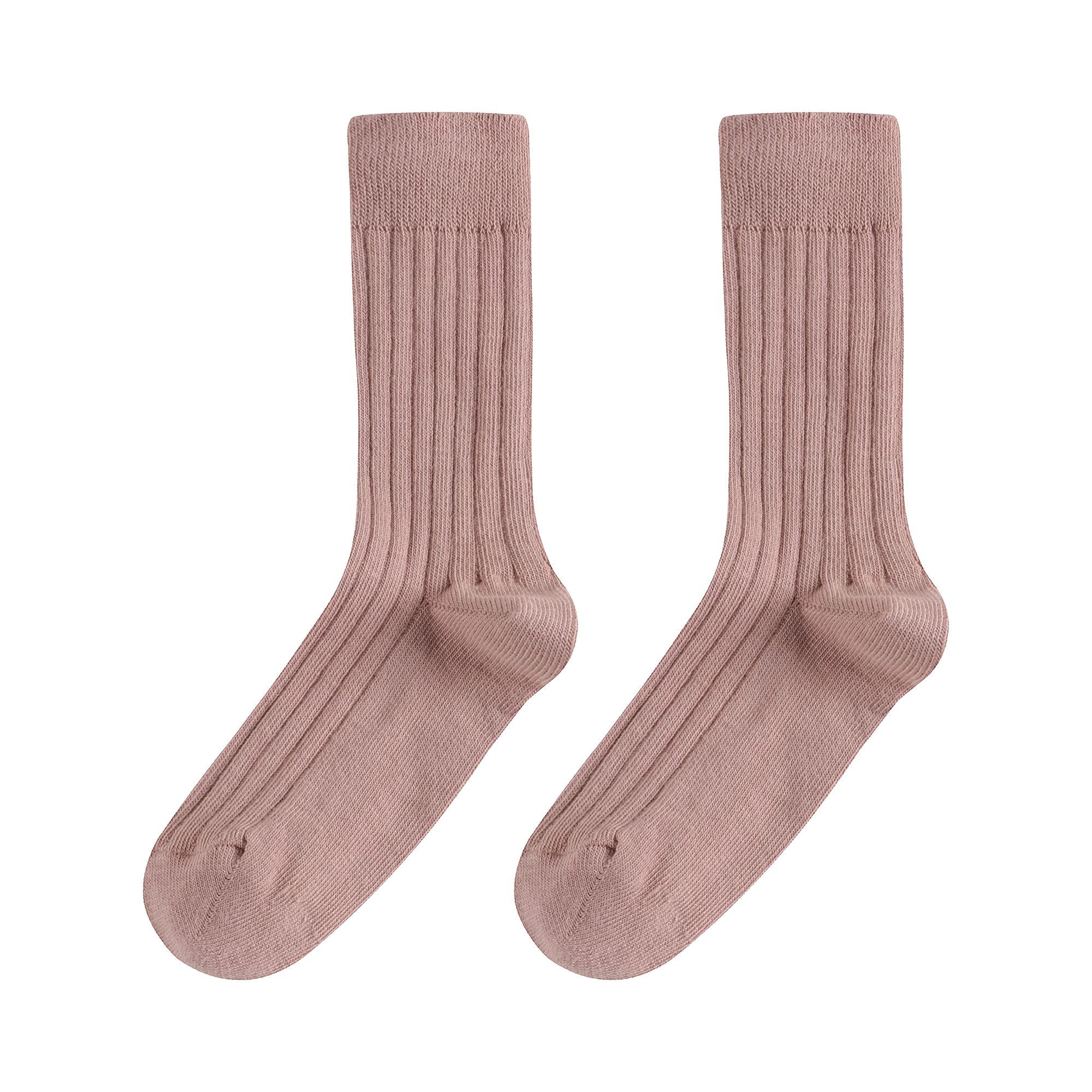 Girls Mauve Cotton Socks