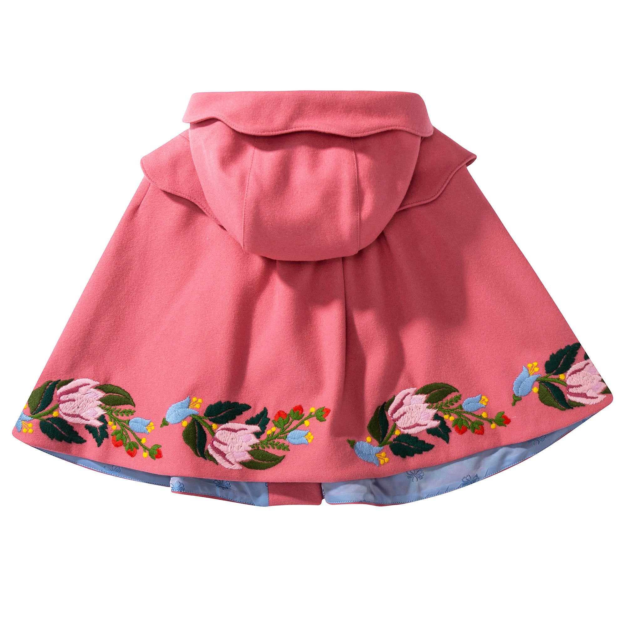 Baby Girls Pink Wool Cape