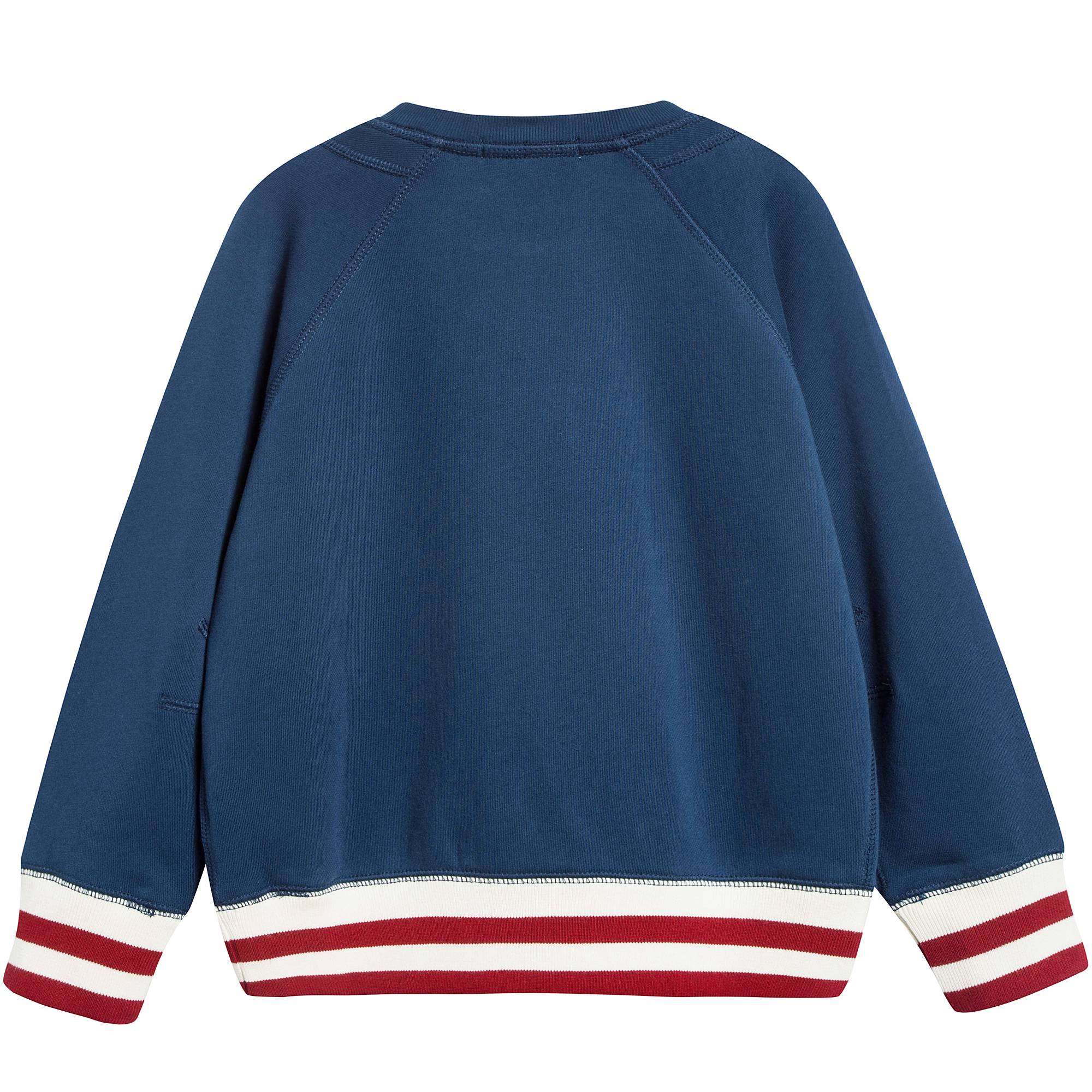 Boys Canvas Blue Cotton Sweatshirt