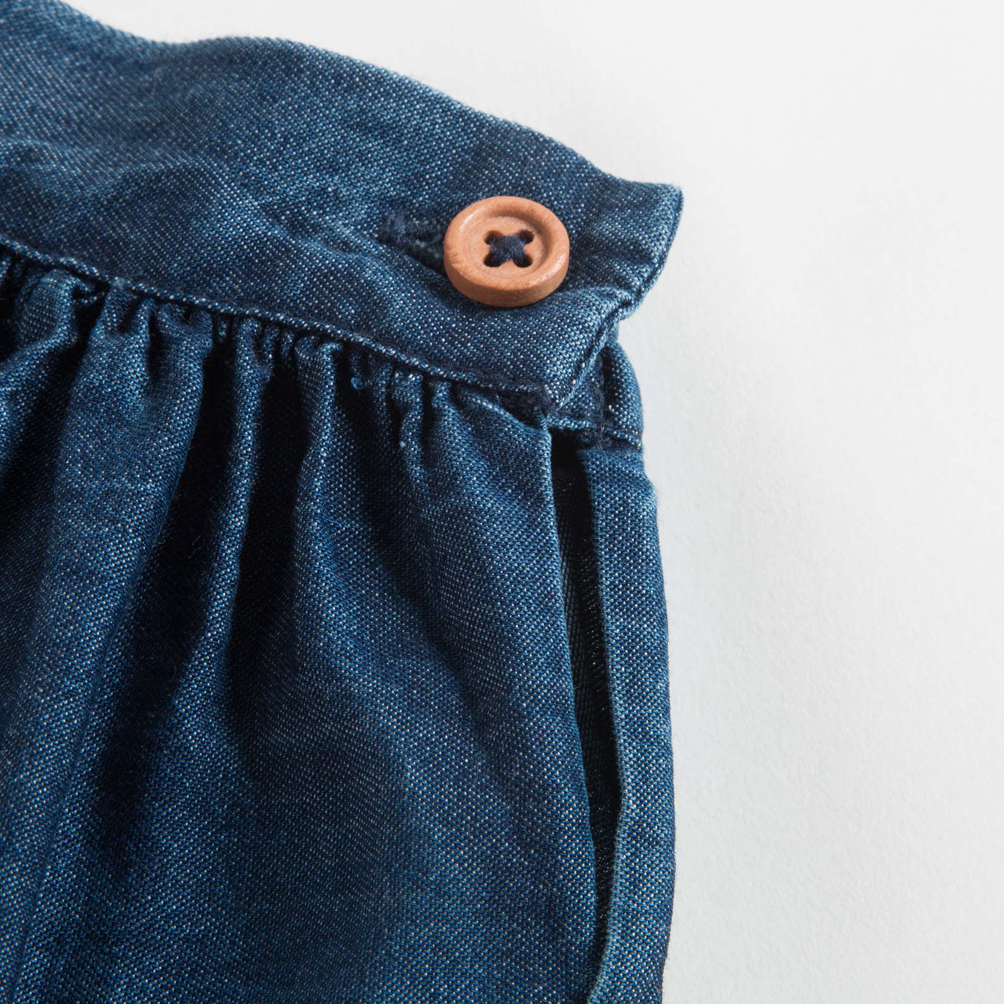 Girls Denim Blue Cotton Skirt