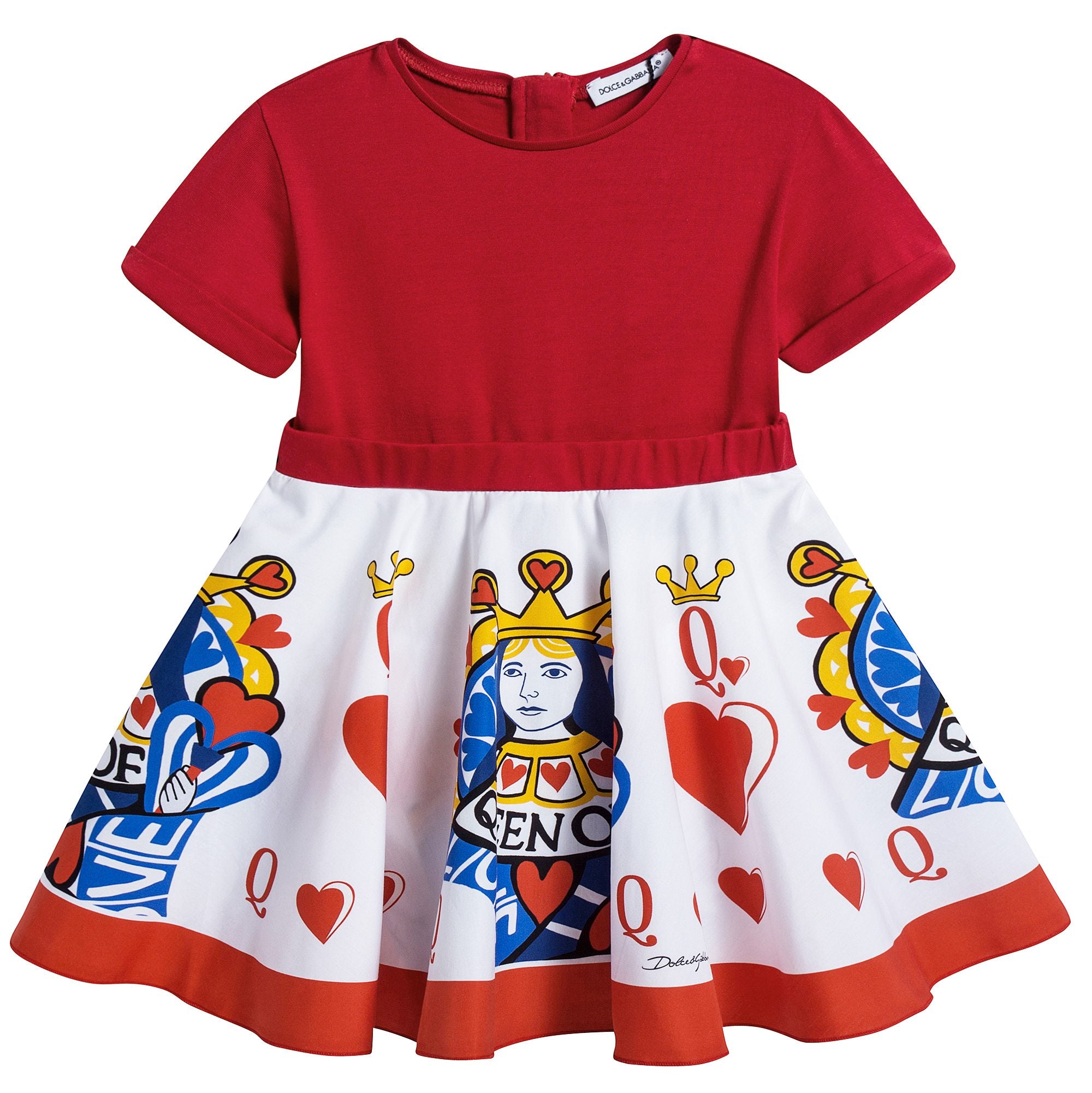 Baby Girls Red Queen of Hearts Cotton Dress