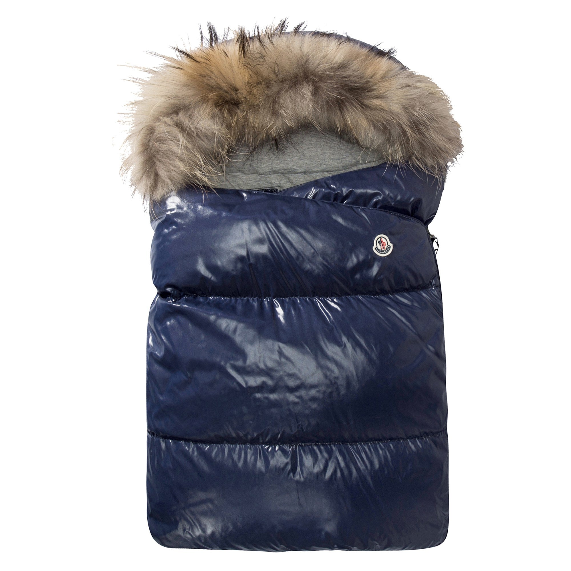 Baby Blue Down Filled Snowbag With Fur