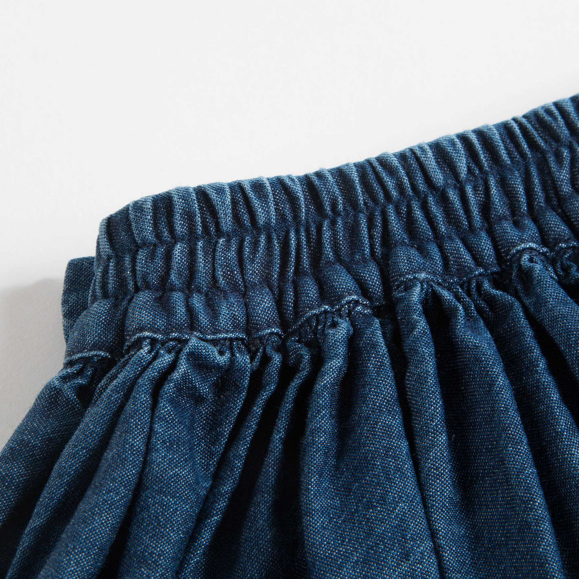 Girls Denim Blue Cotton Skirt