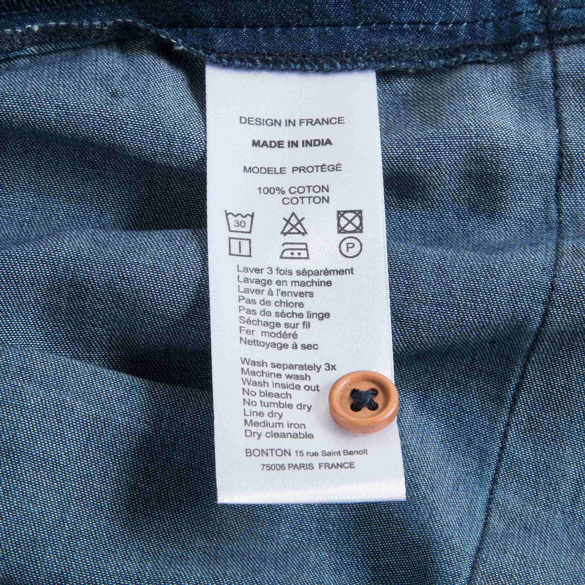 Girls Denim Blue Cotton Skirt