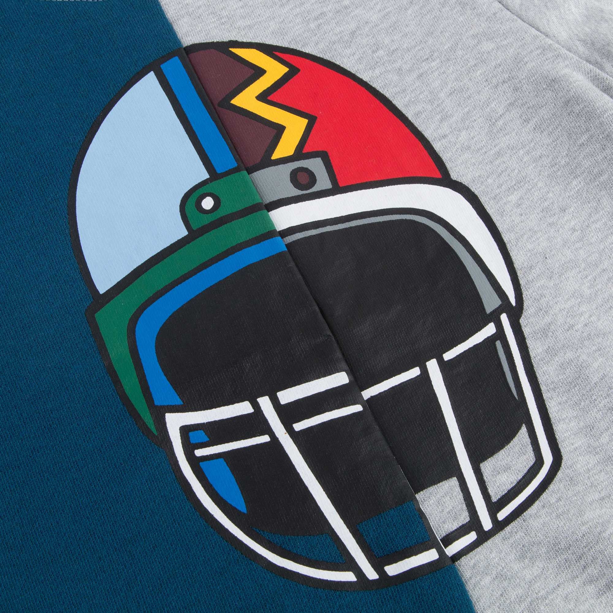 Boys Blue & Grey Ice Hockey Helmet Printed Sweatshirt