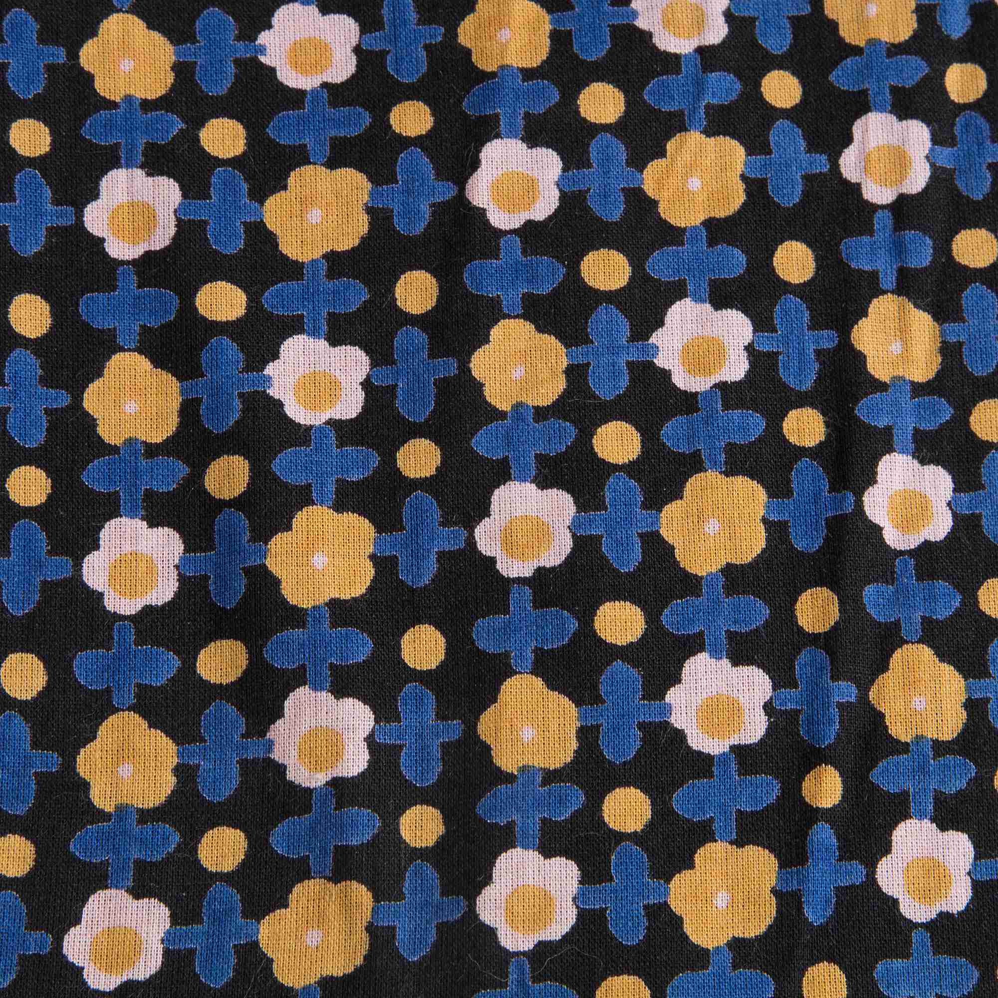 Girls Black Flower Cotton Skirt