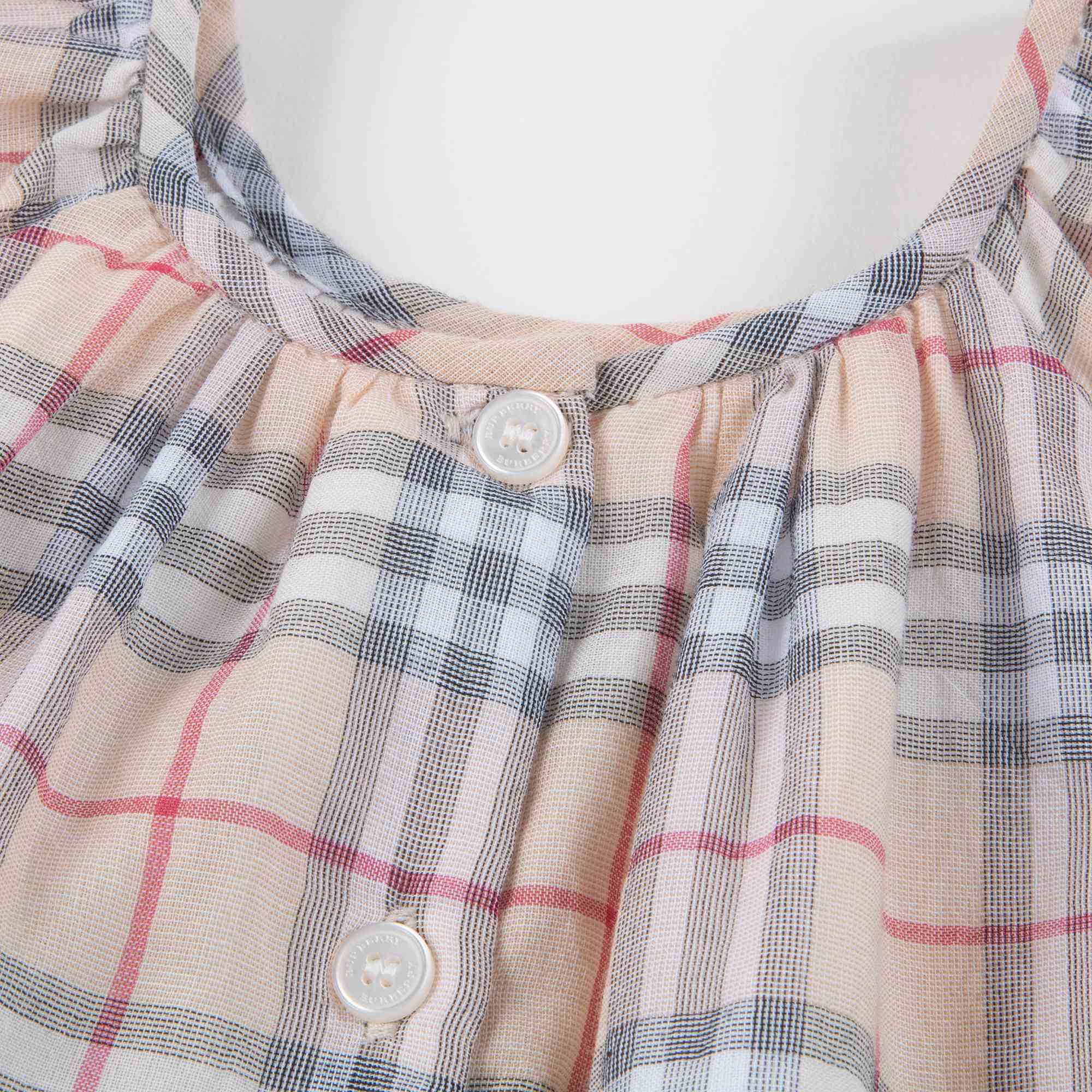 Baby Girls Pale Stone Cotton Dress