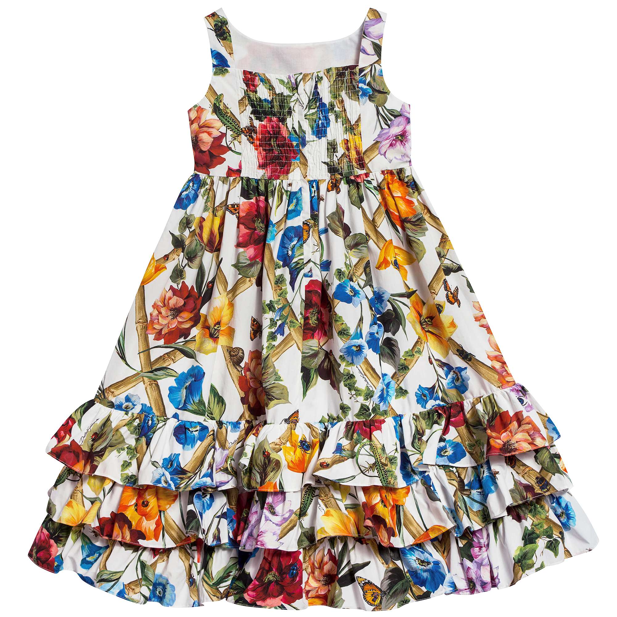 Girls  Climbing  Flowers  Cotton   Dress