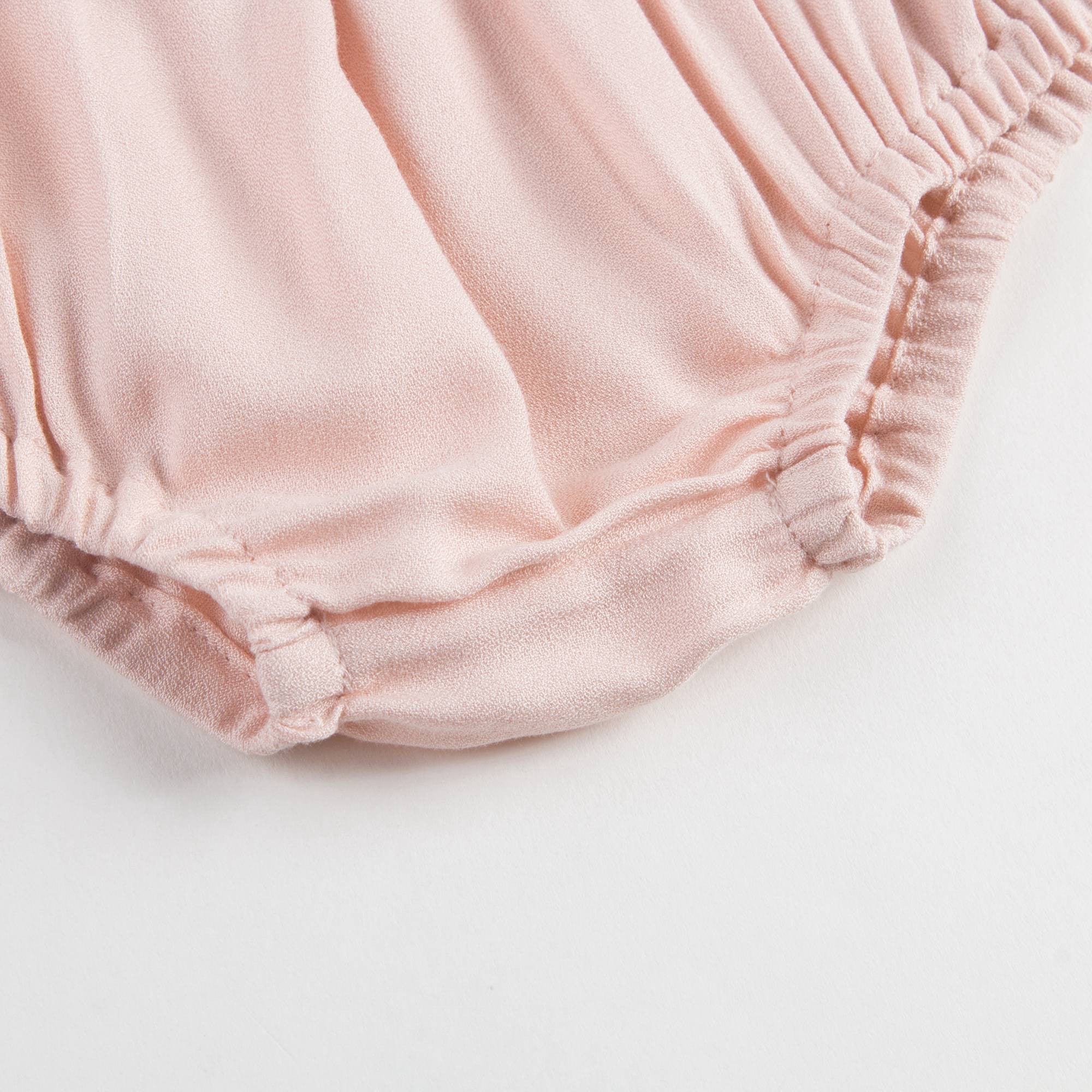 Baby Girls Pink Fleur Swan Printed Dress