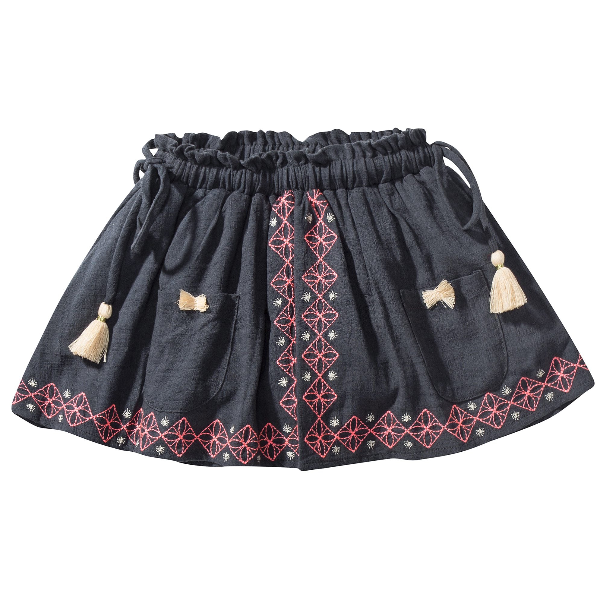 Girls Blue "Chechouan" Cotton  Skirt