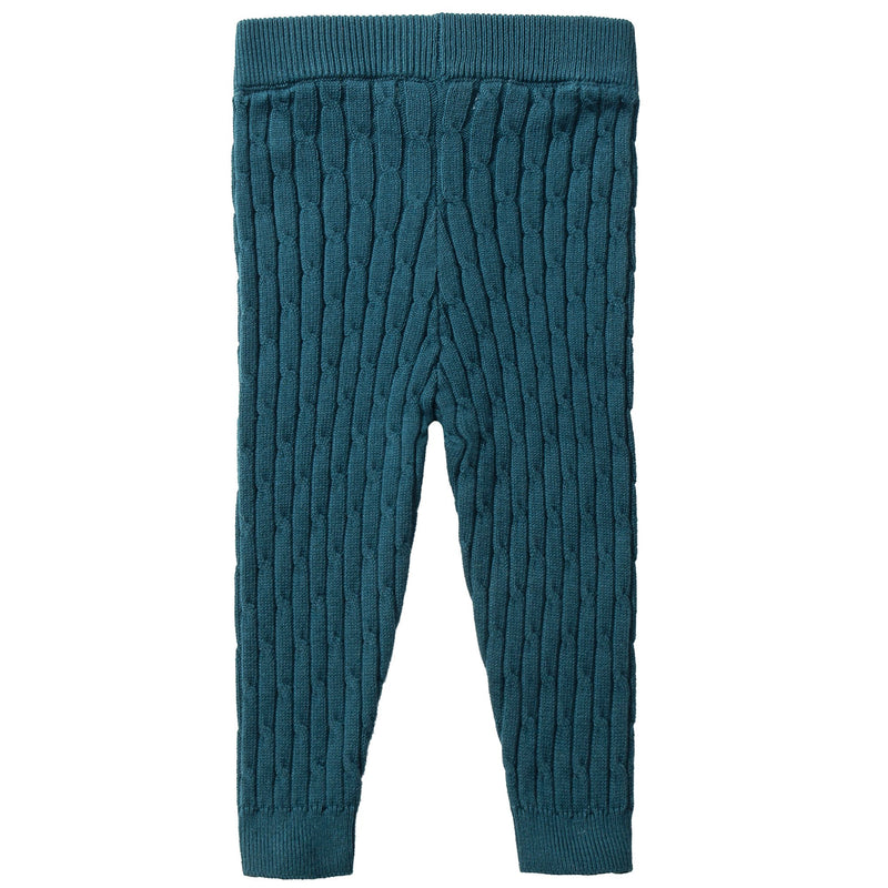 Girls Blue Cotton Leggings