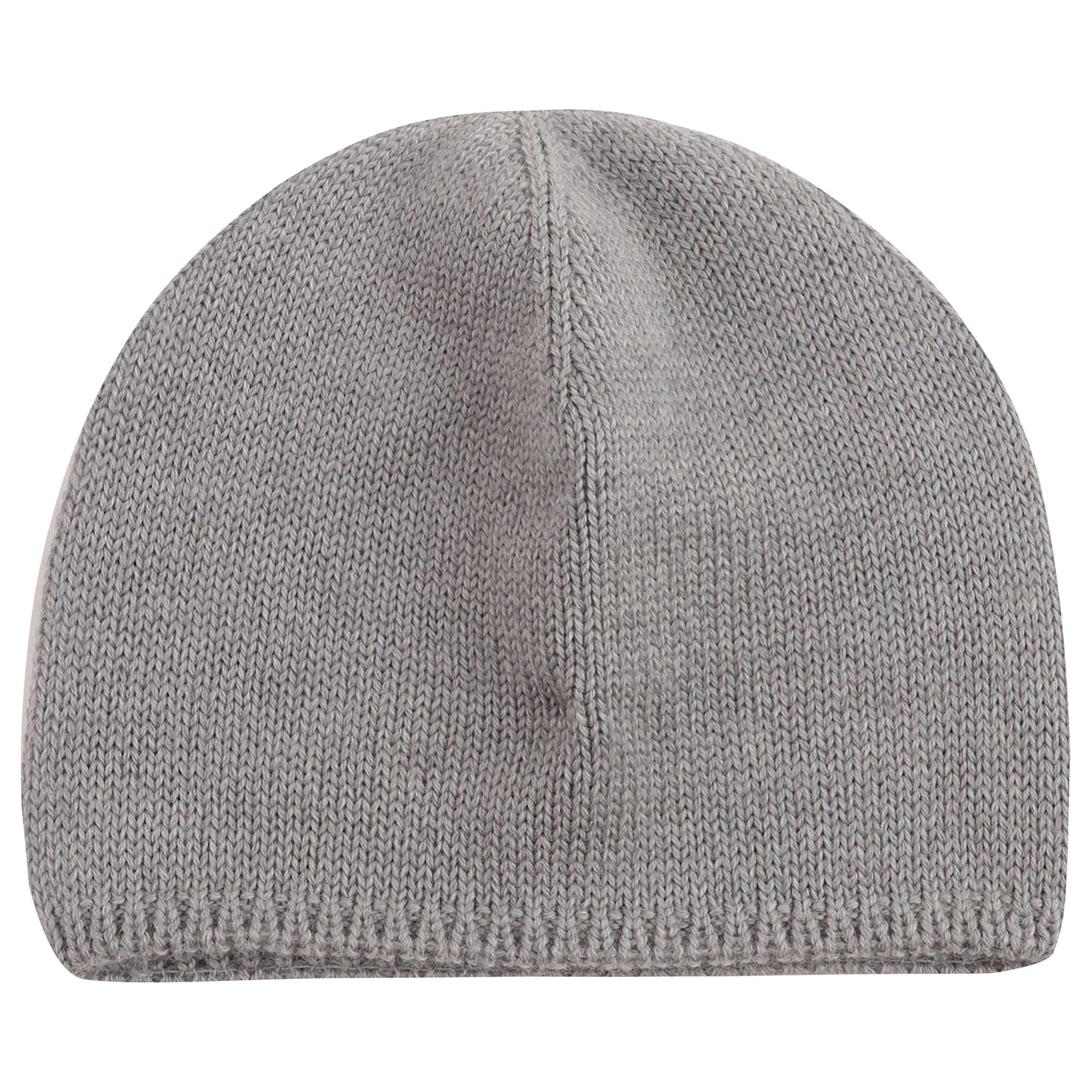 Baby Boys & Girls Grey Virgin Wool Hat