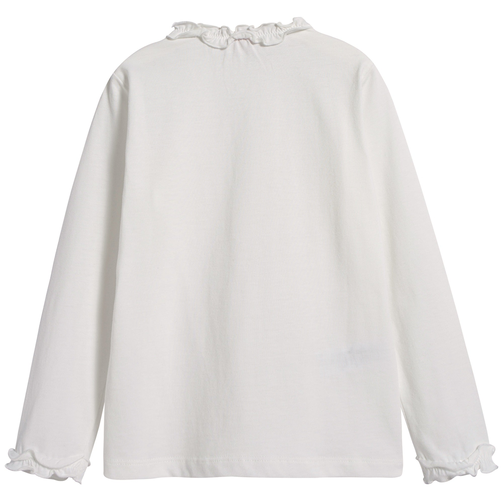 Girls White Cotton Shirt