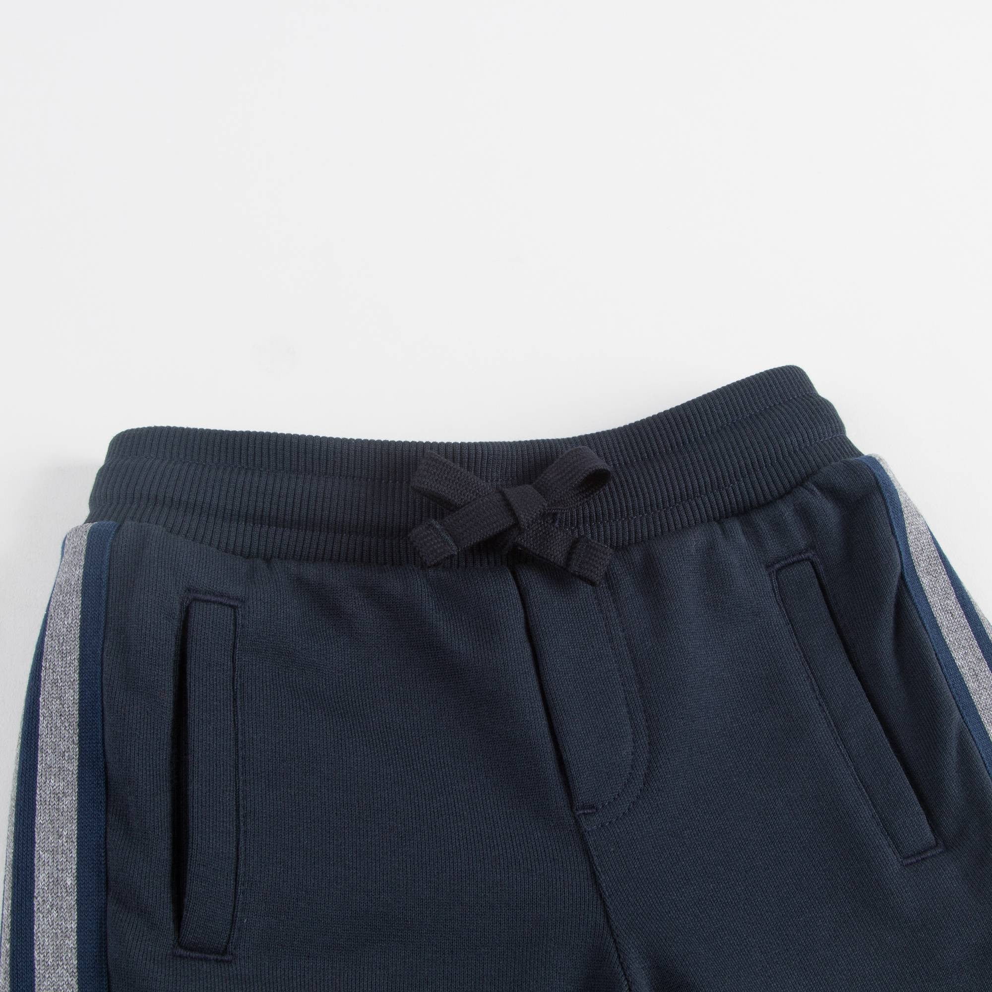 Boys Blue Cotton Jersey Trousers