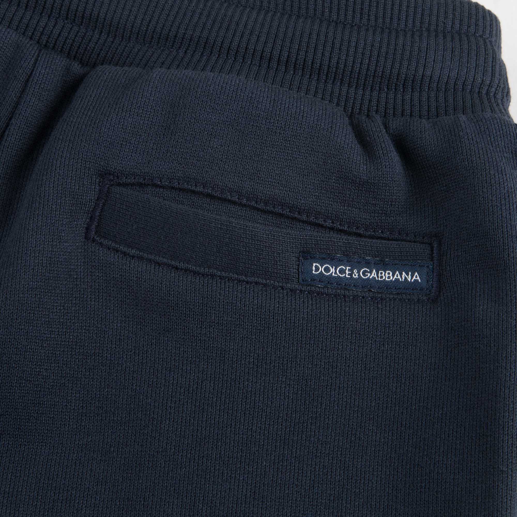 Boys Blue Cotton Jersey Trousers