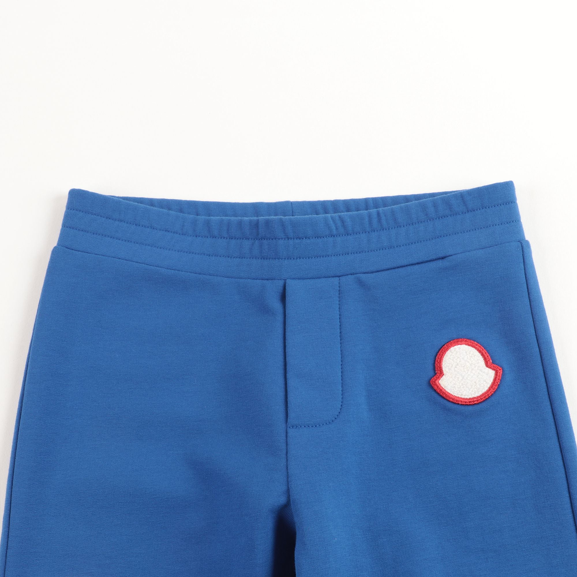 Baby Boys Blue Logo Cotton Trousers