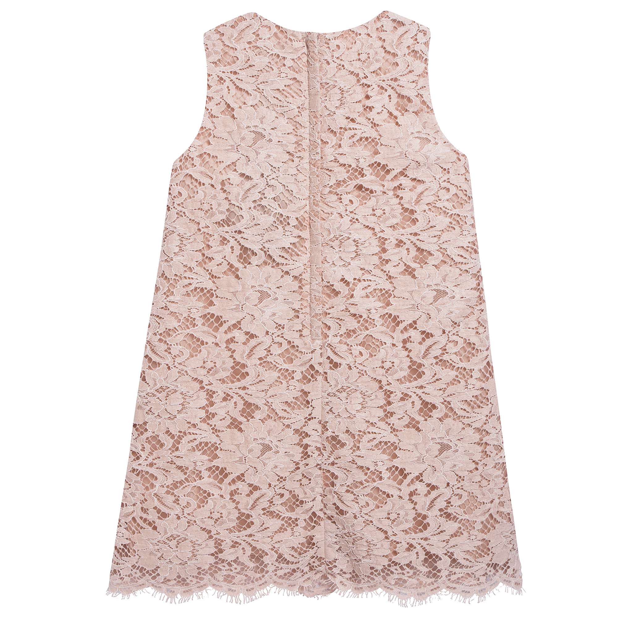 Girls Pink Lace Dress
