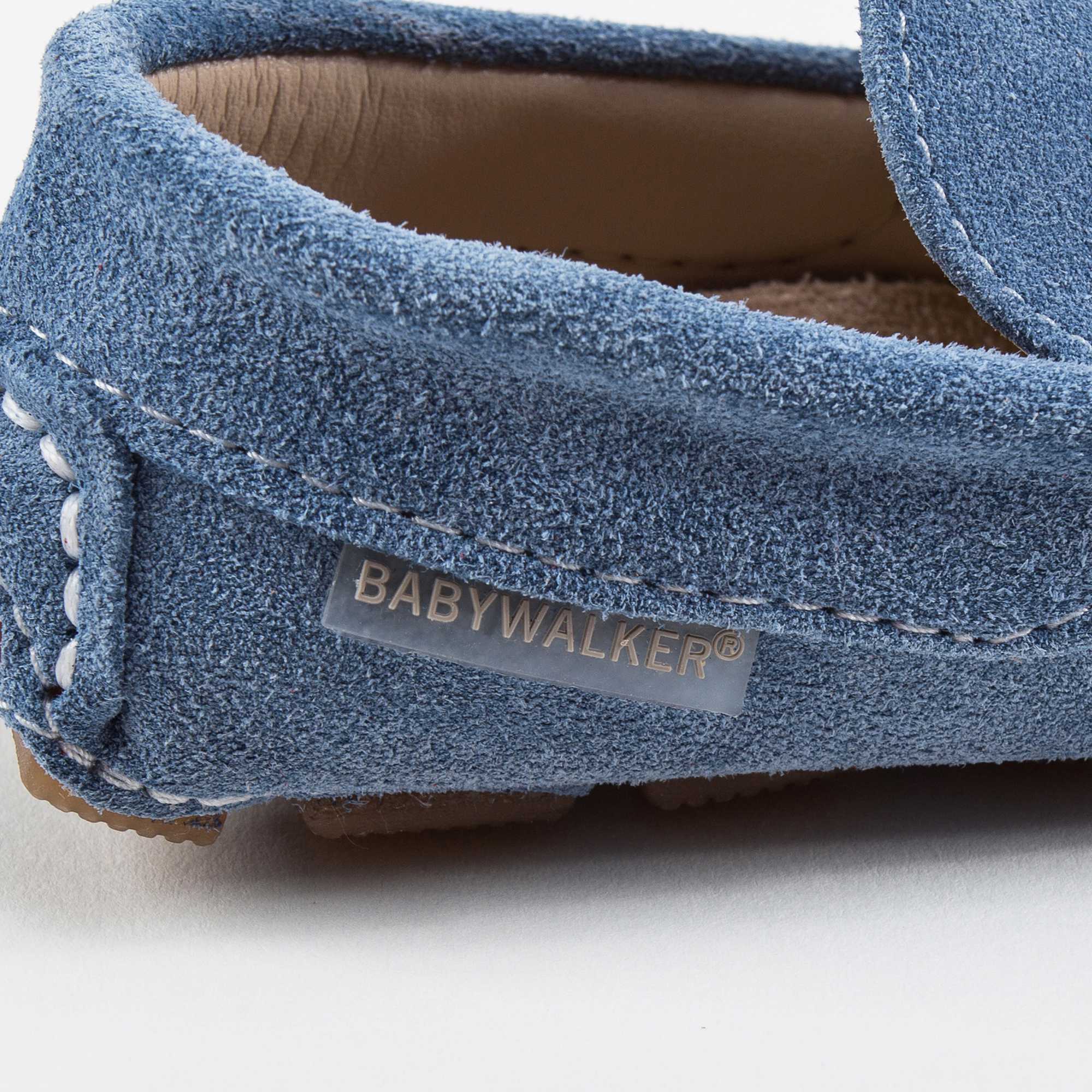 Boys Blue Suede Leather Tasselled Loafers