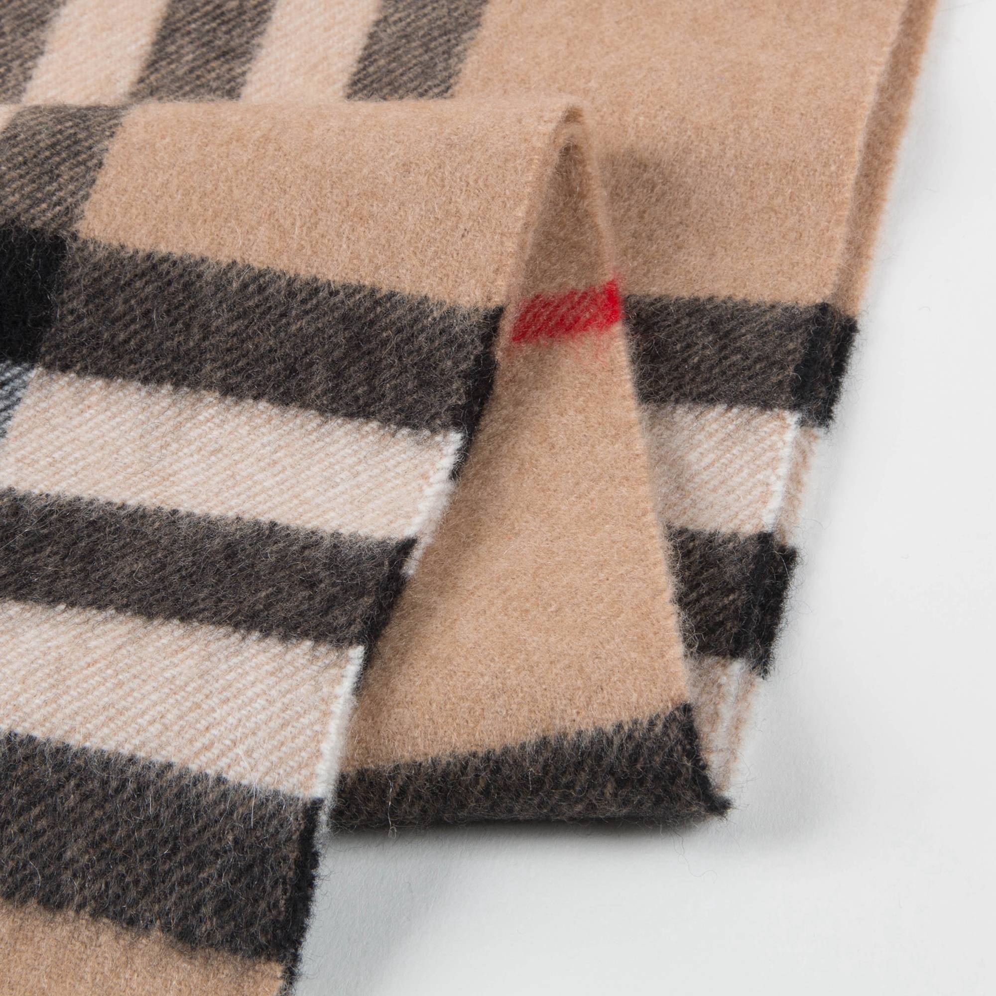 Girls & Boys Camel Check Cashmere Scarves