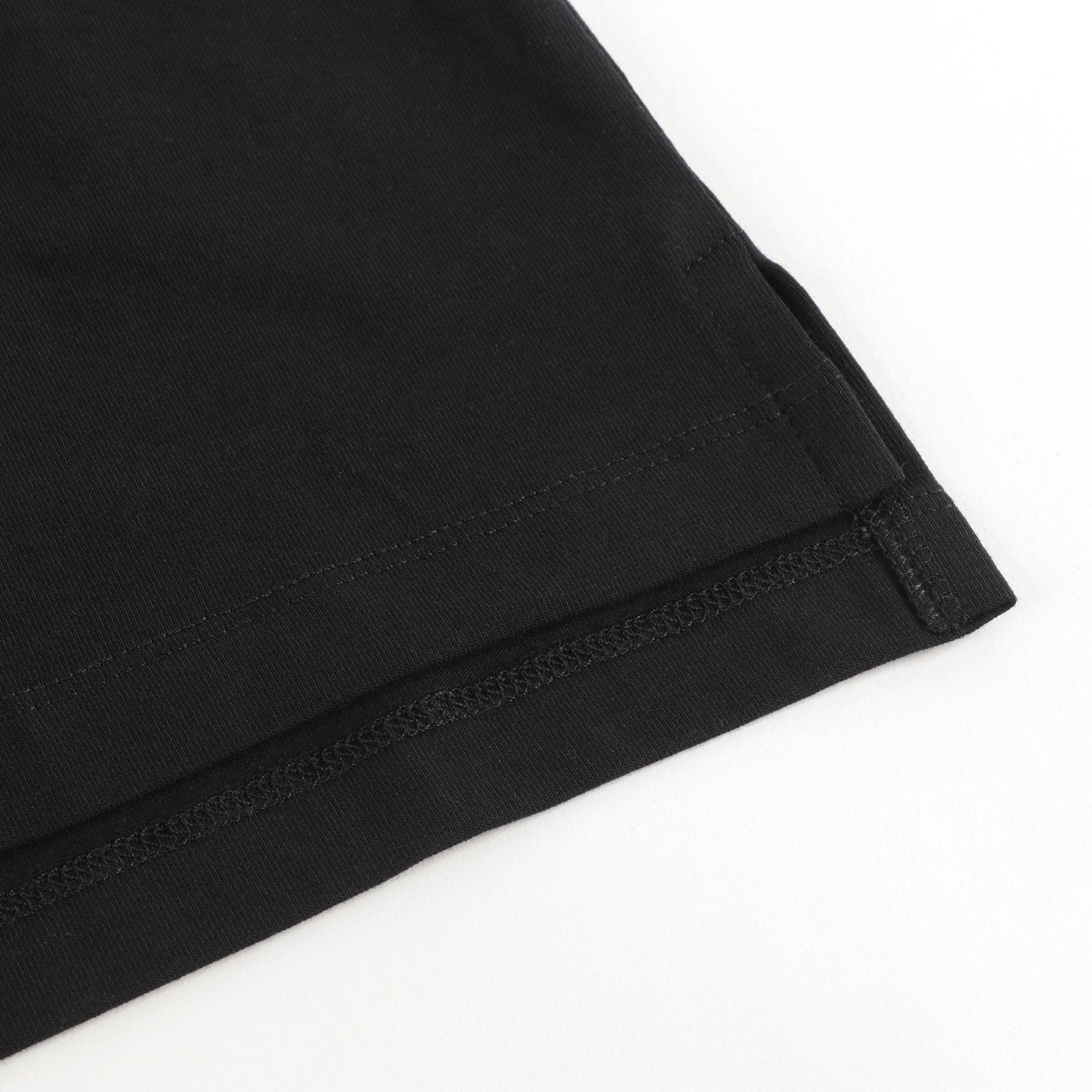 Girls Black Logo Cotton T-shirt