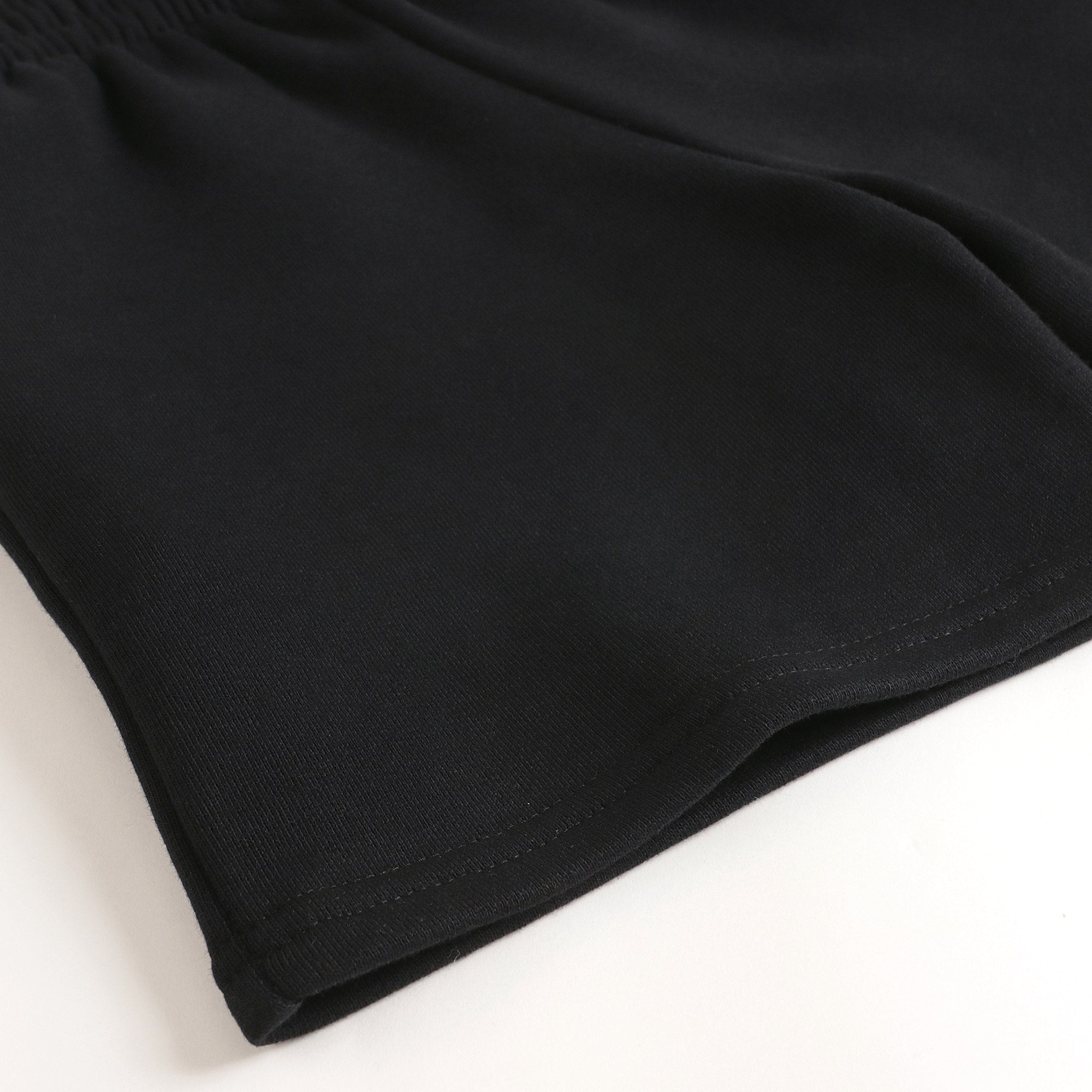 Girls Black Logo Cotton Shorts