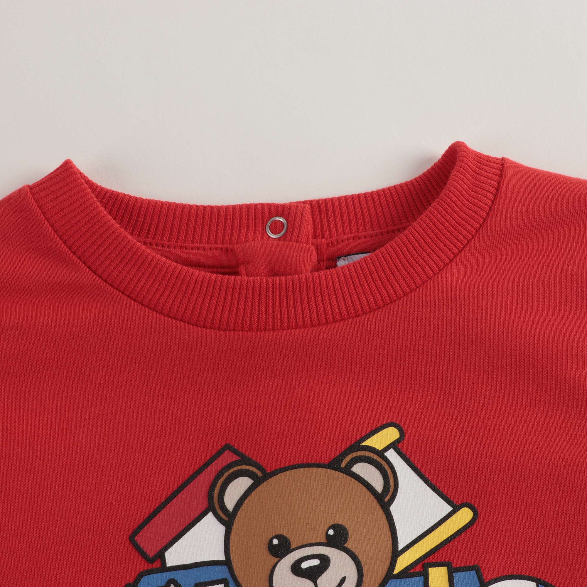 Baby Girls Red Teddy Cotton Dress