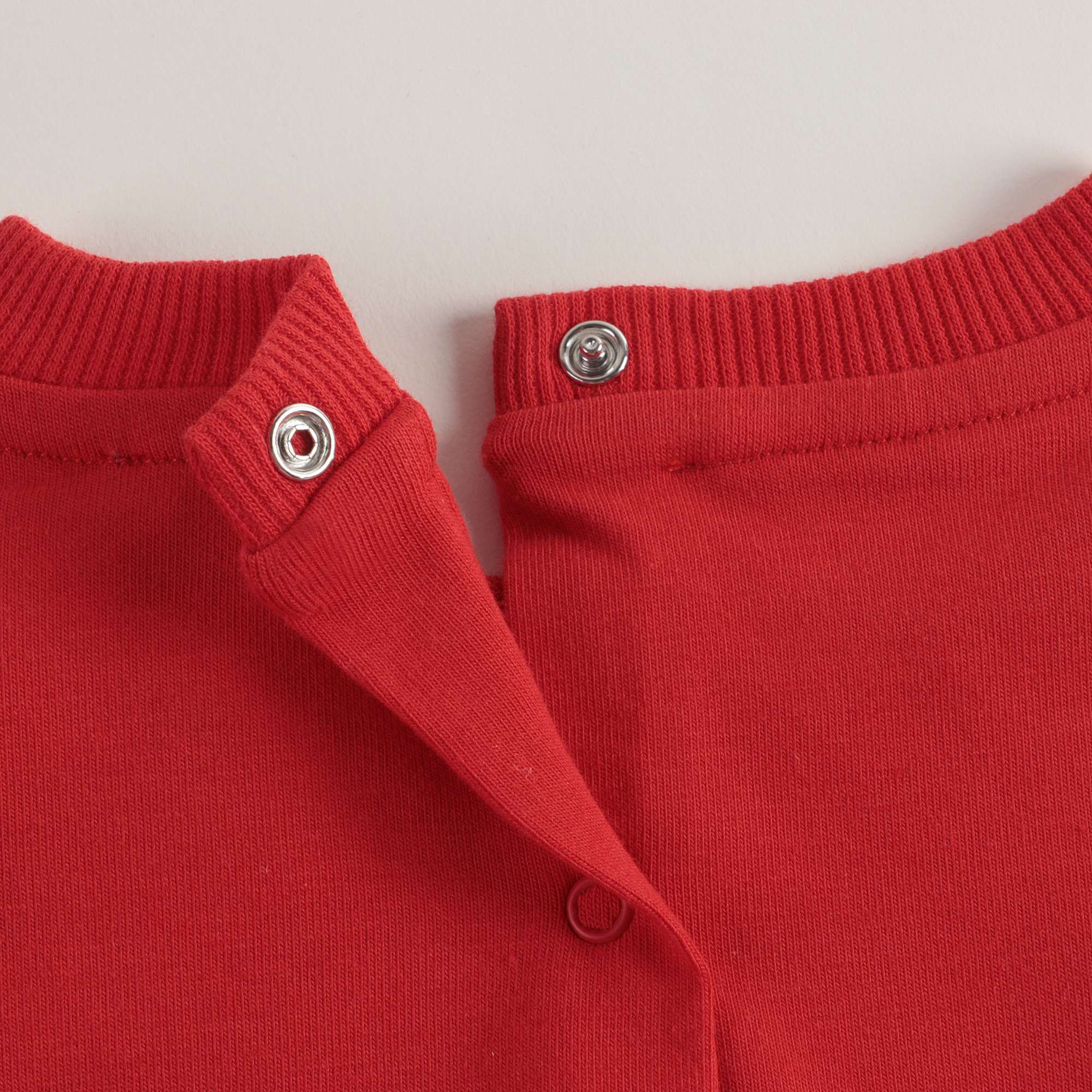 Baby Girls Red Teddy Cotton Dress