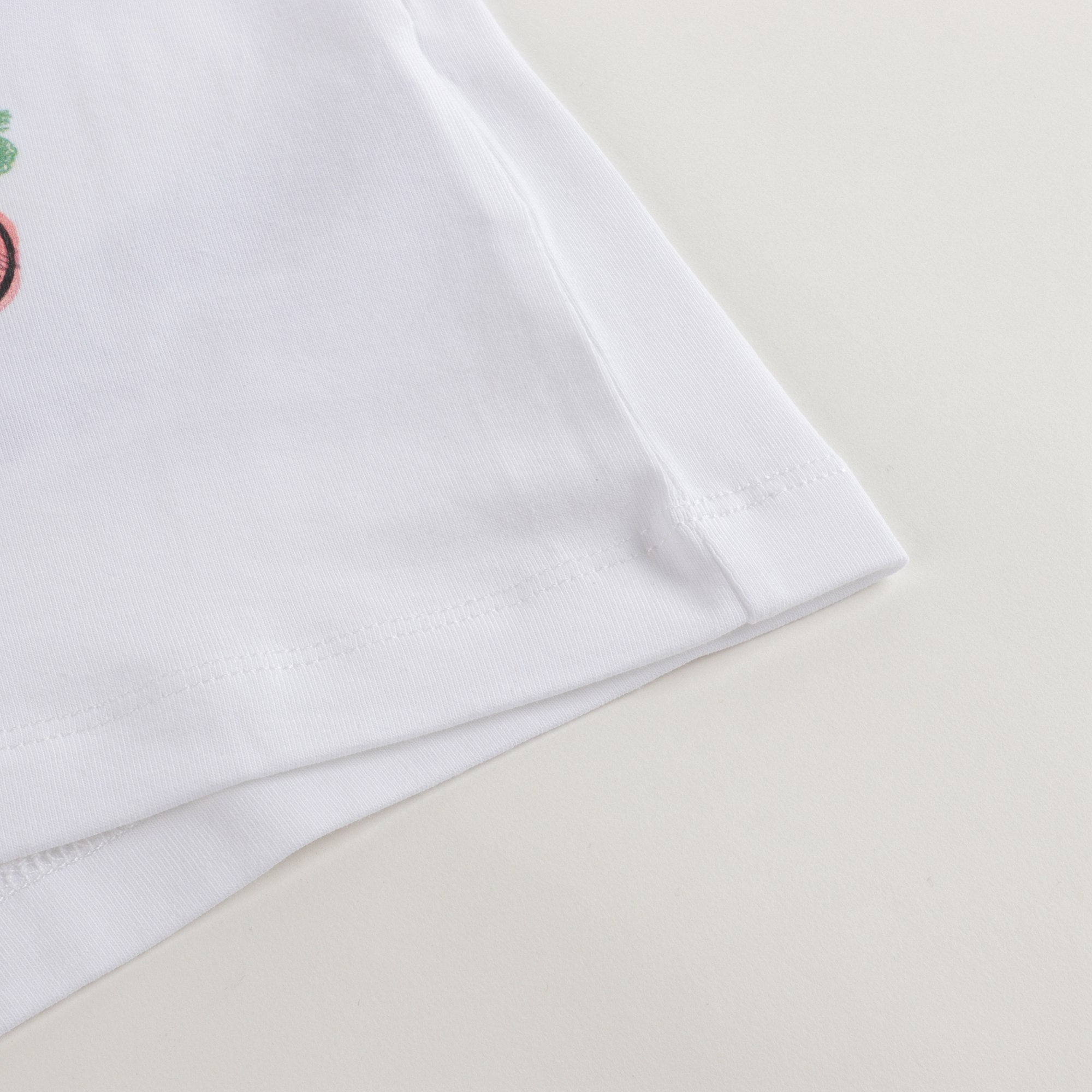 Girls White Logo Cotton T-shirt