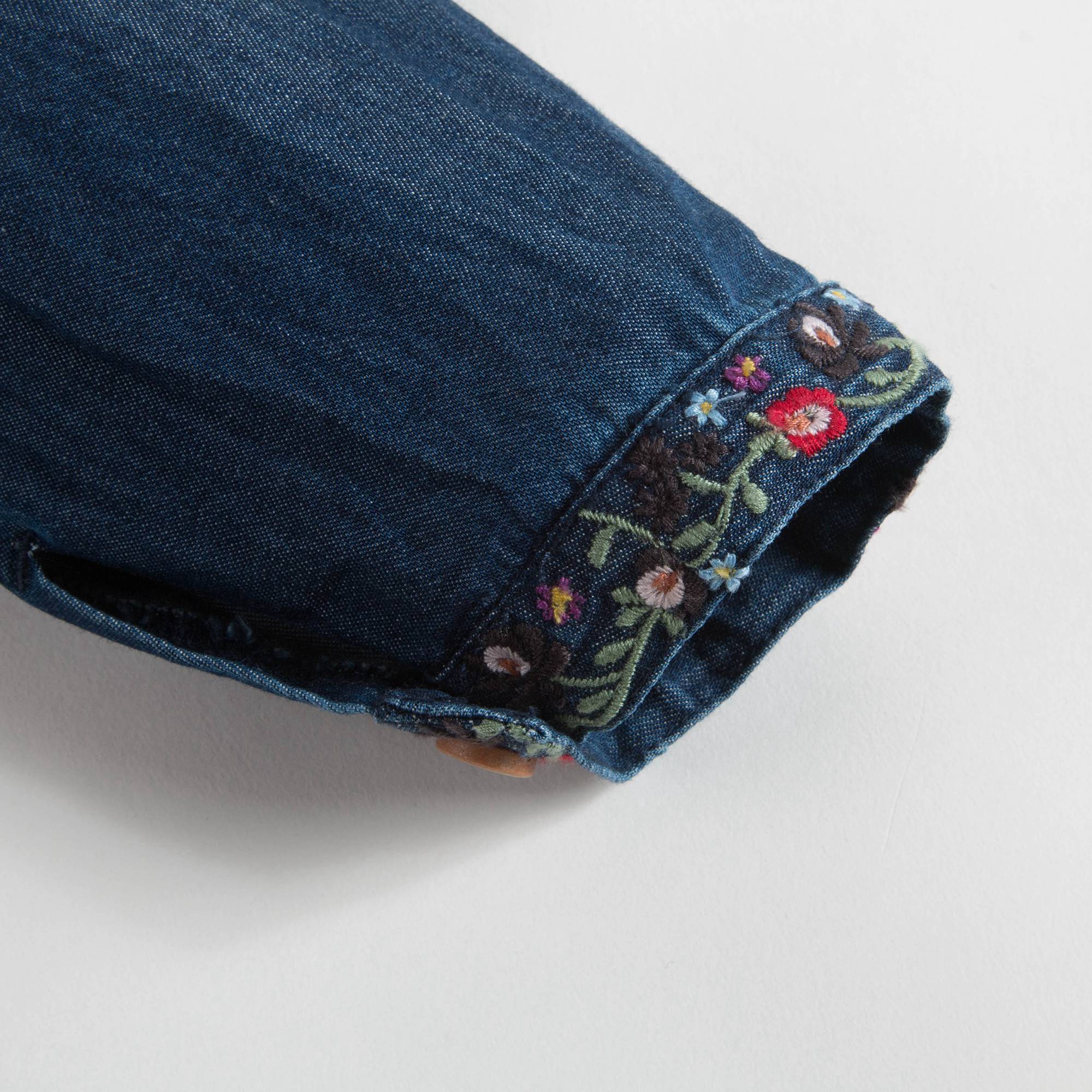 Girls Denim Blue Cotton Dress