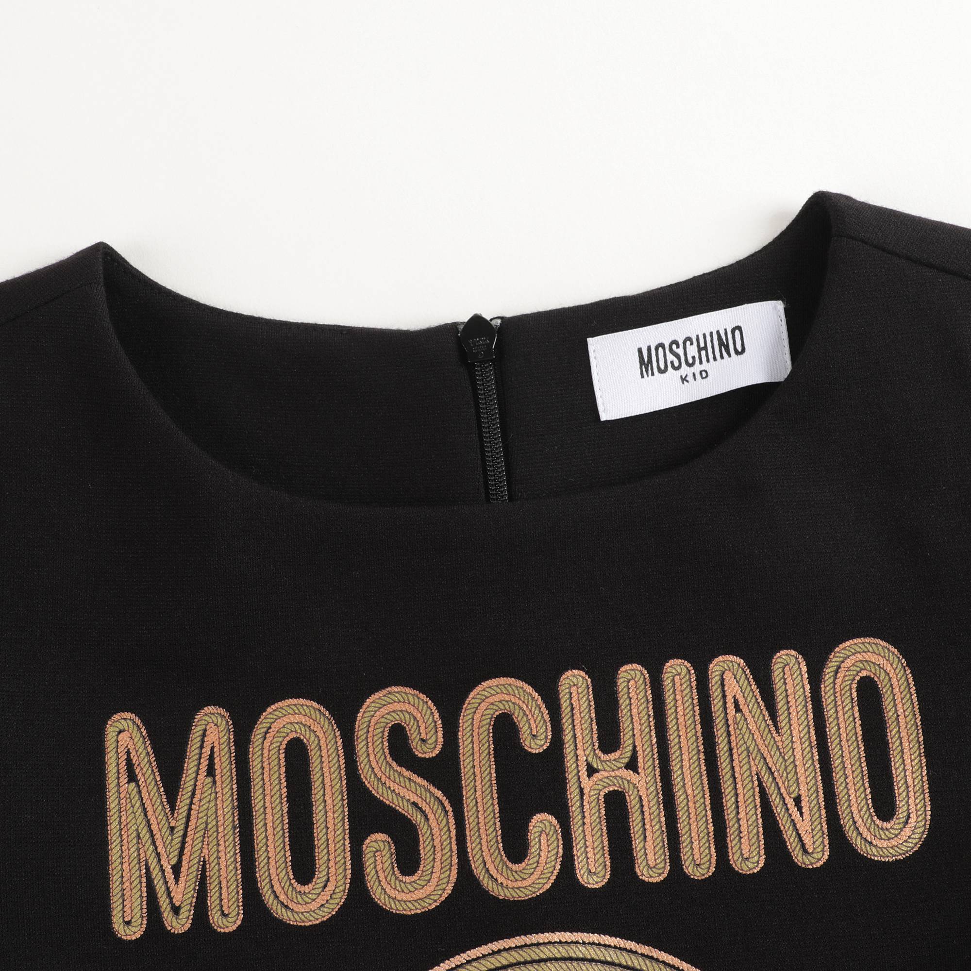 Girls Black Logo Dress