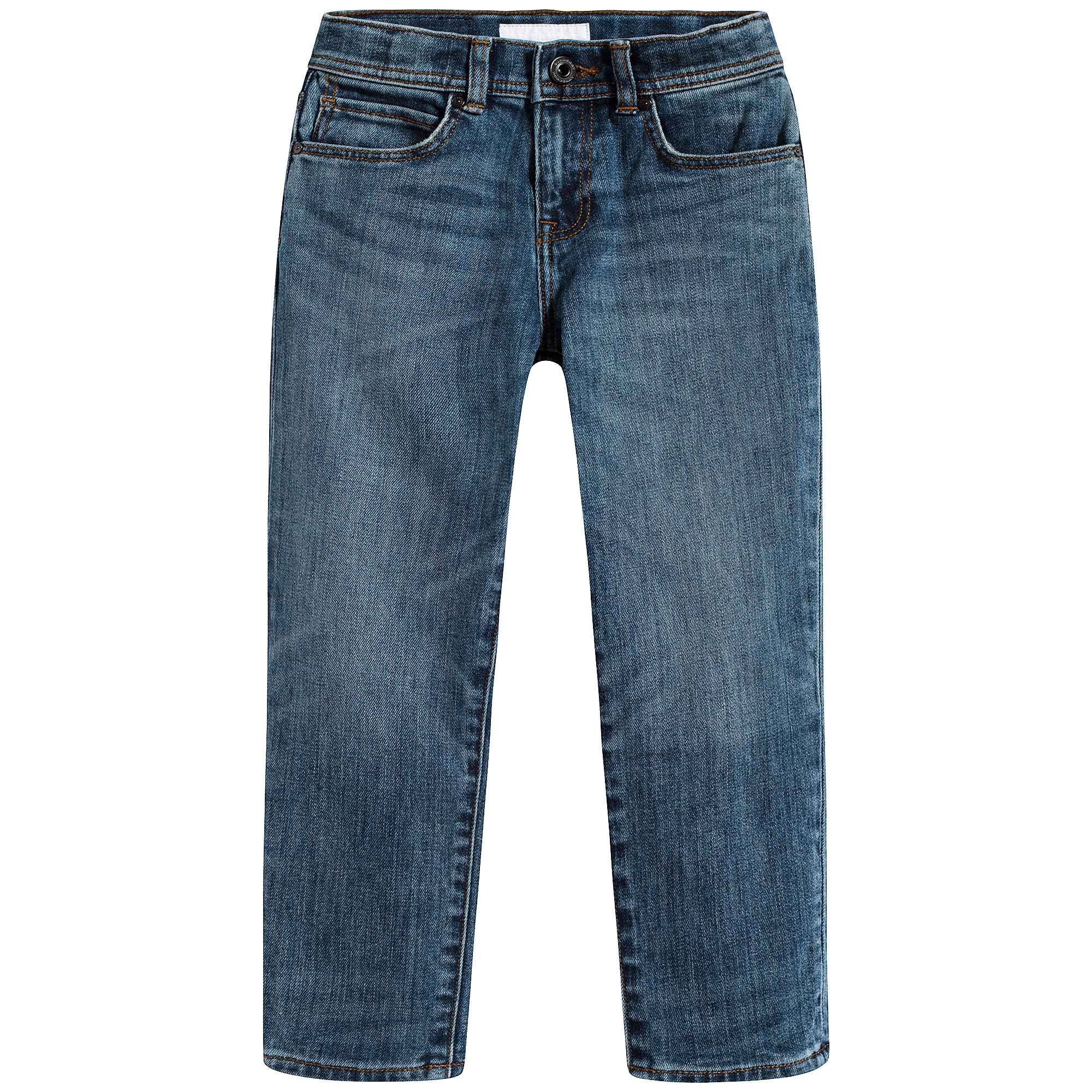 Girls Mid Indigo Cotton Trousers