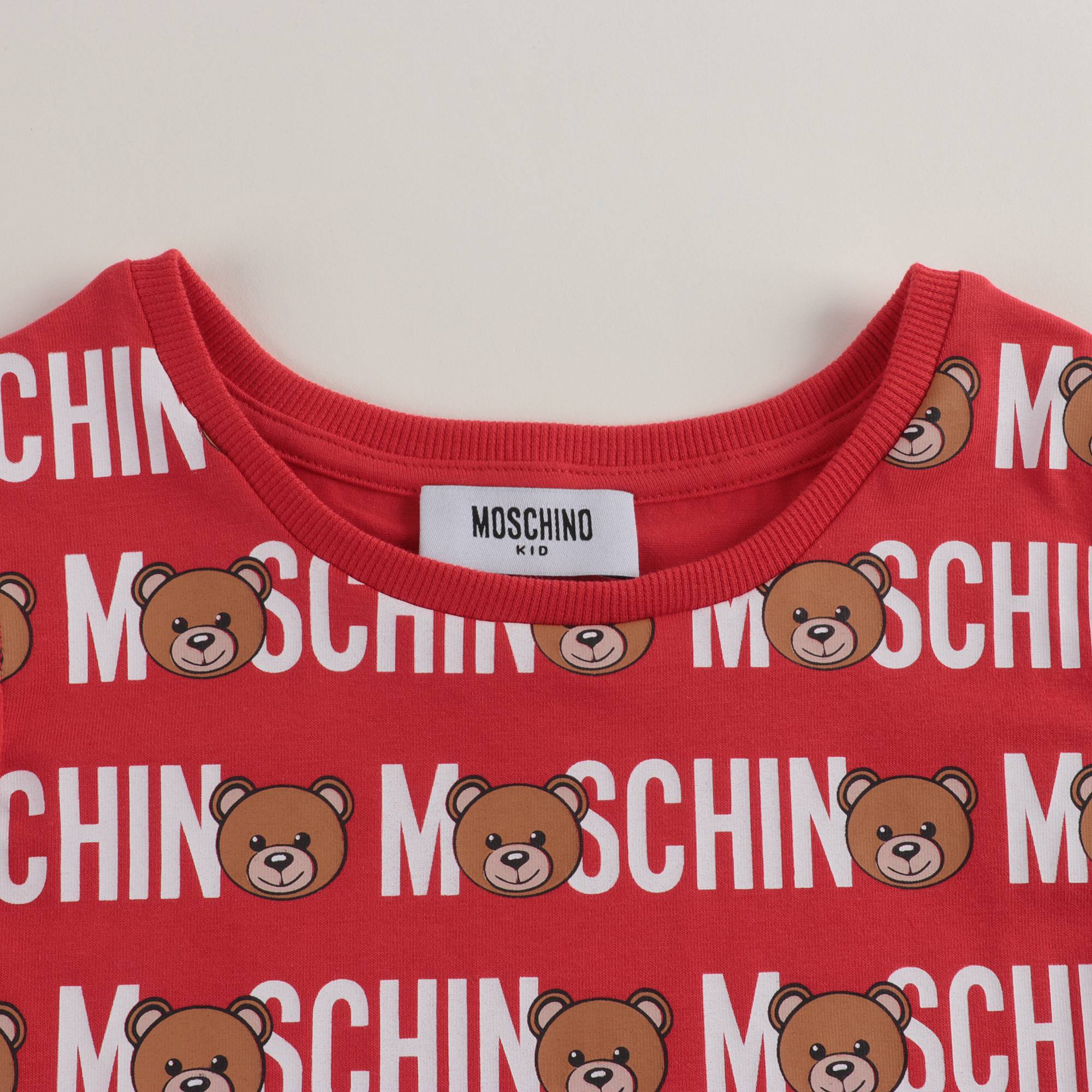 Girls Red Toy Lettering Cotton Dress