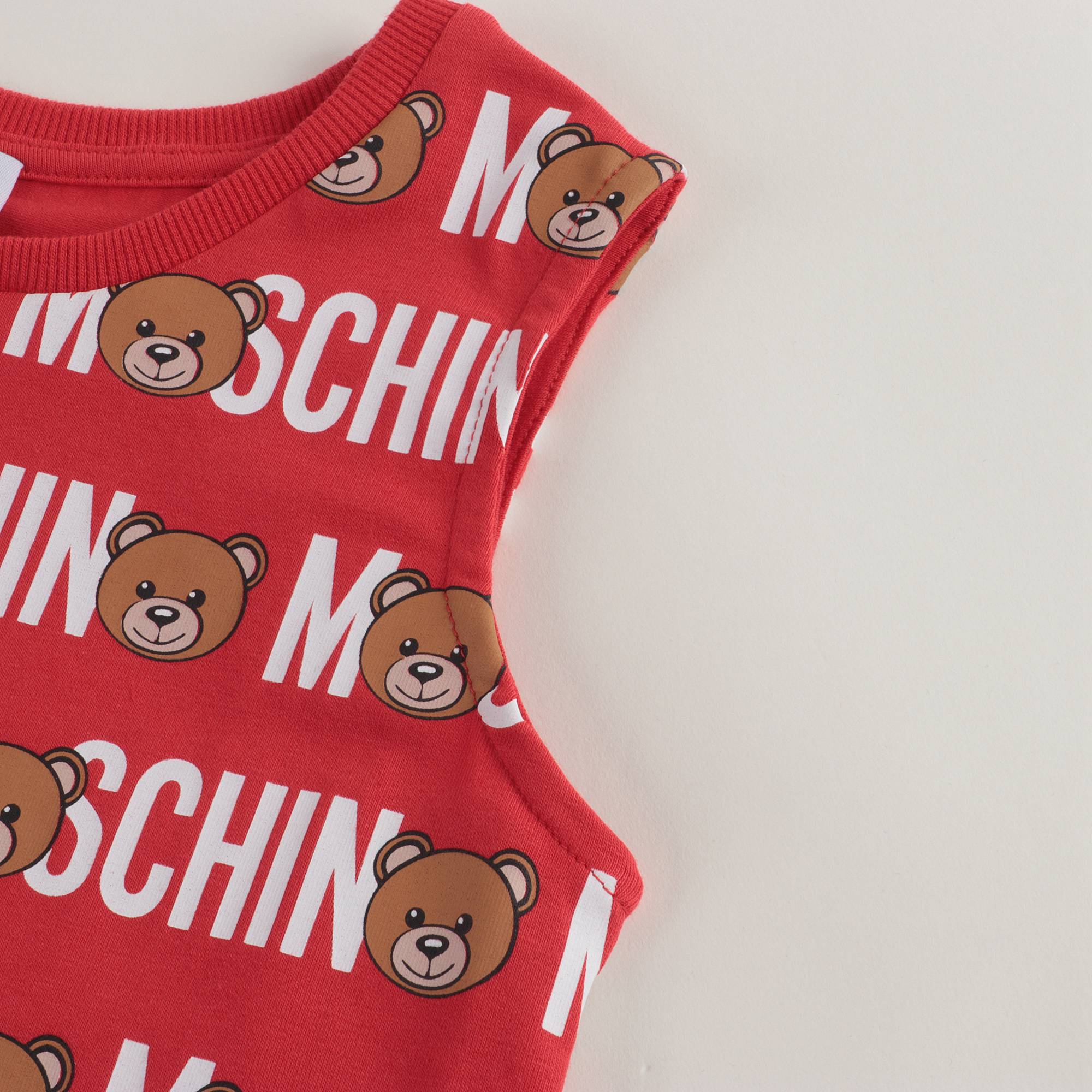 Girls Red Toy Lettering Cotton Dress