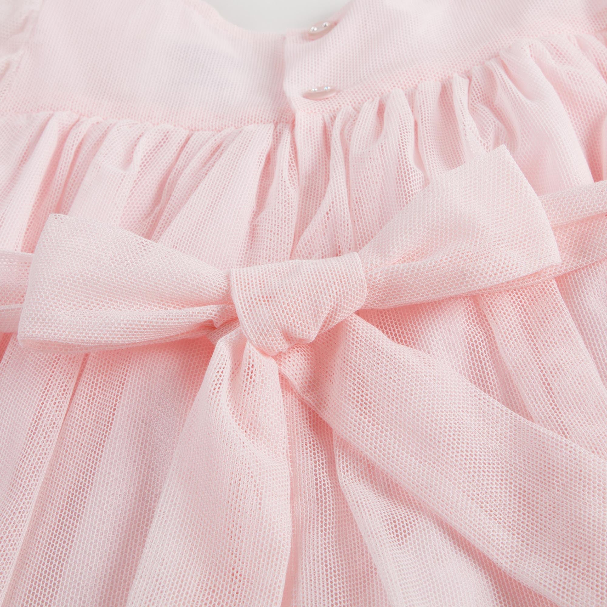 女大童粉色纱质连衣裙