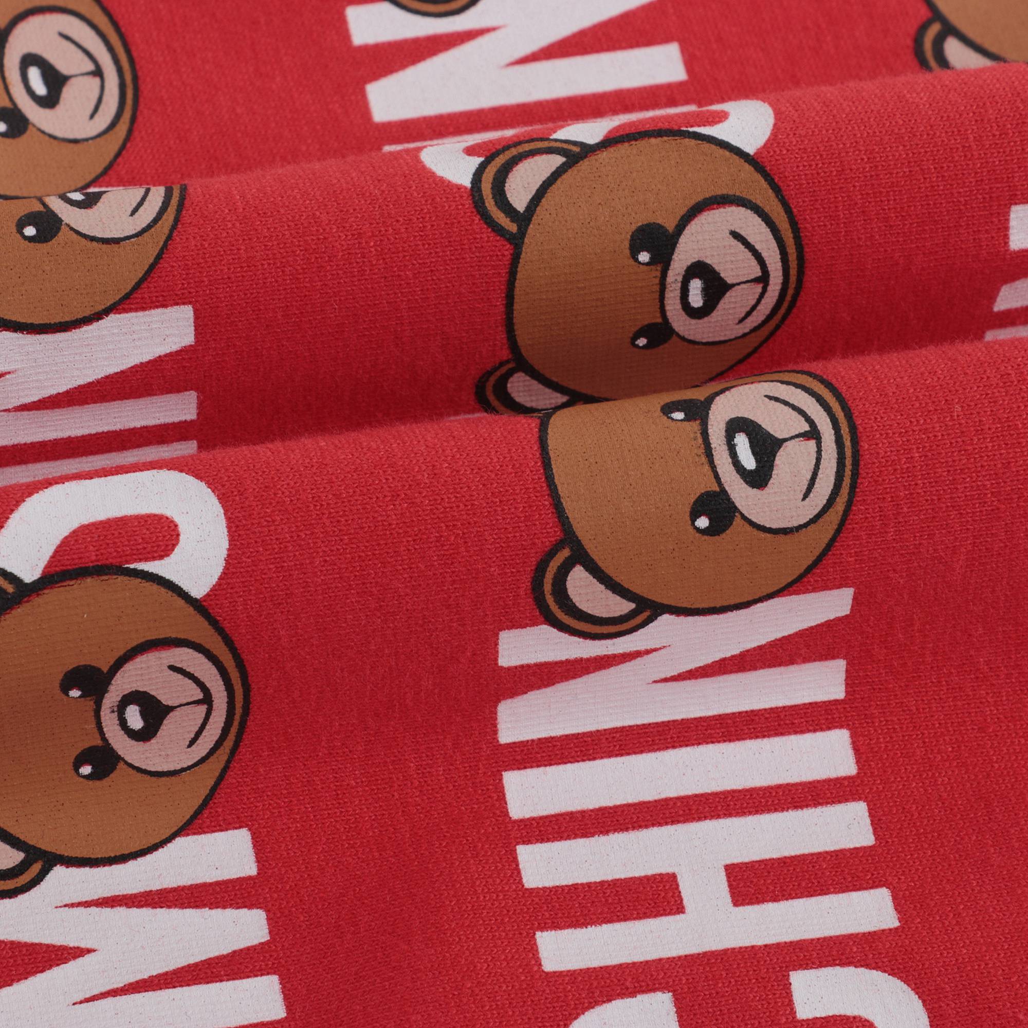 Girls Red Toy Lettering Cotton Dress