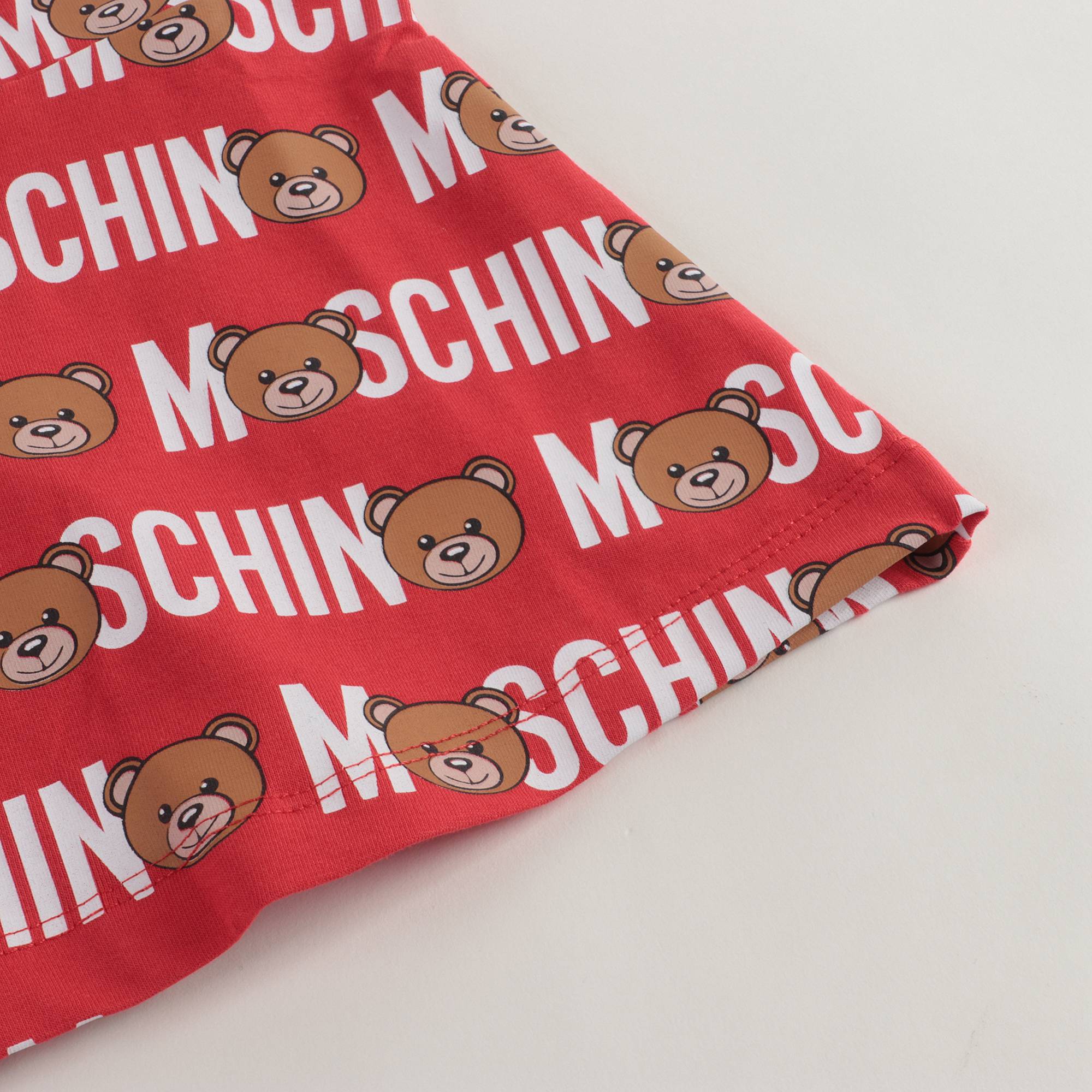 Girls Red Toy Lettering Cotton Dress