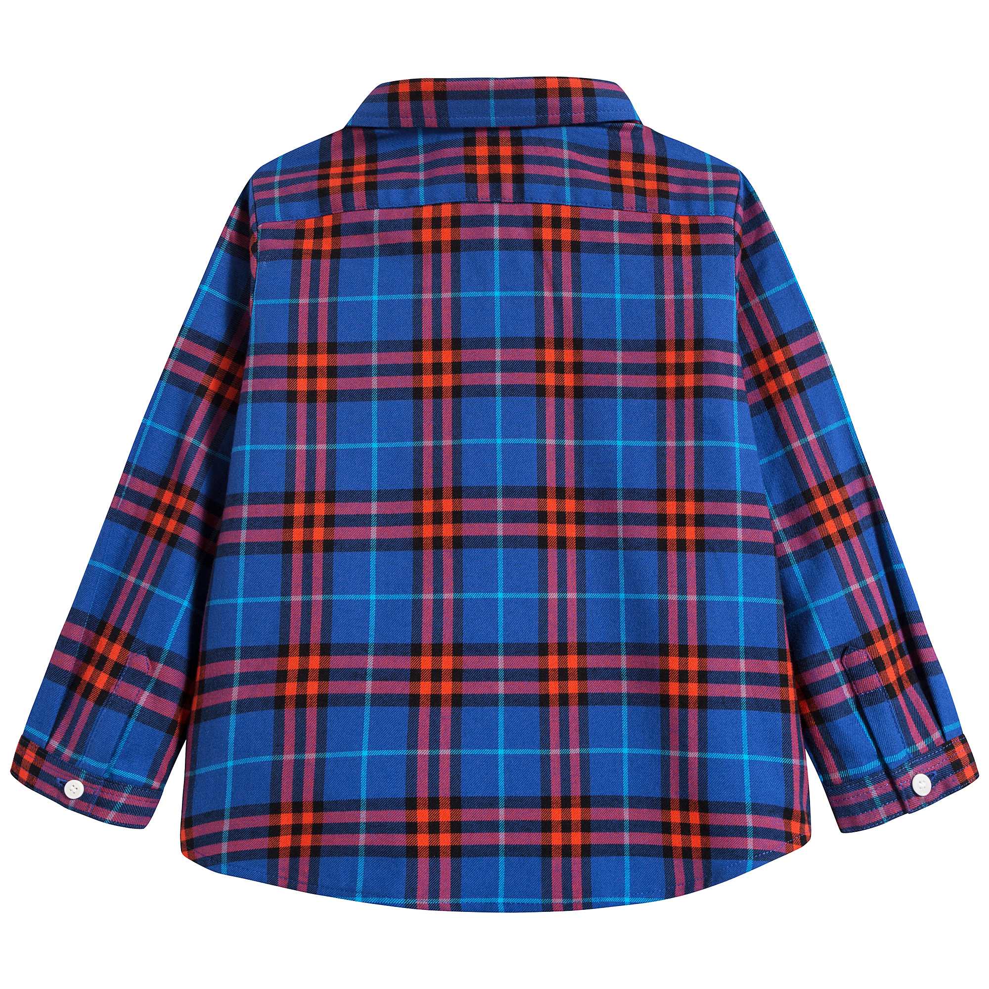 Baby Boys Sapphire Blue Check Cotton Shirt