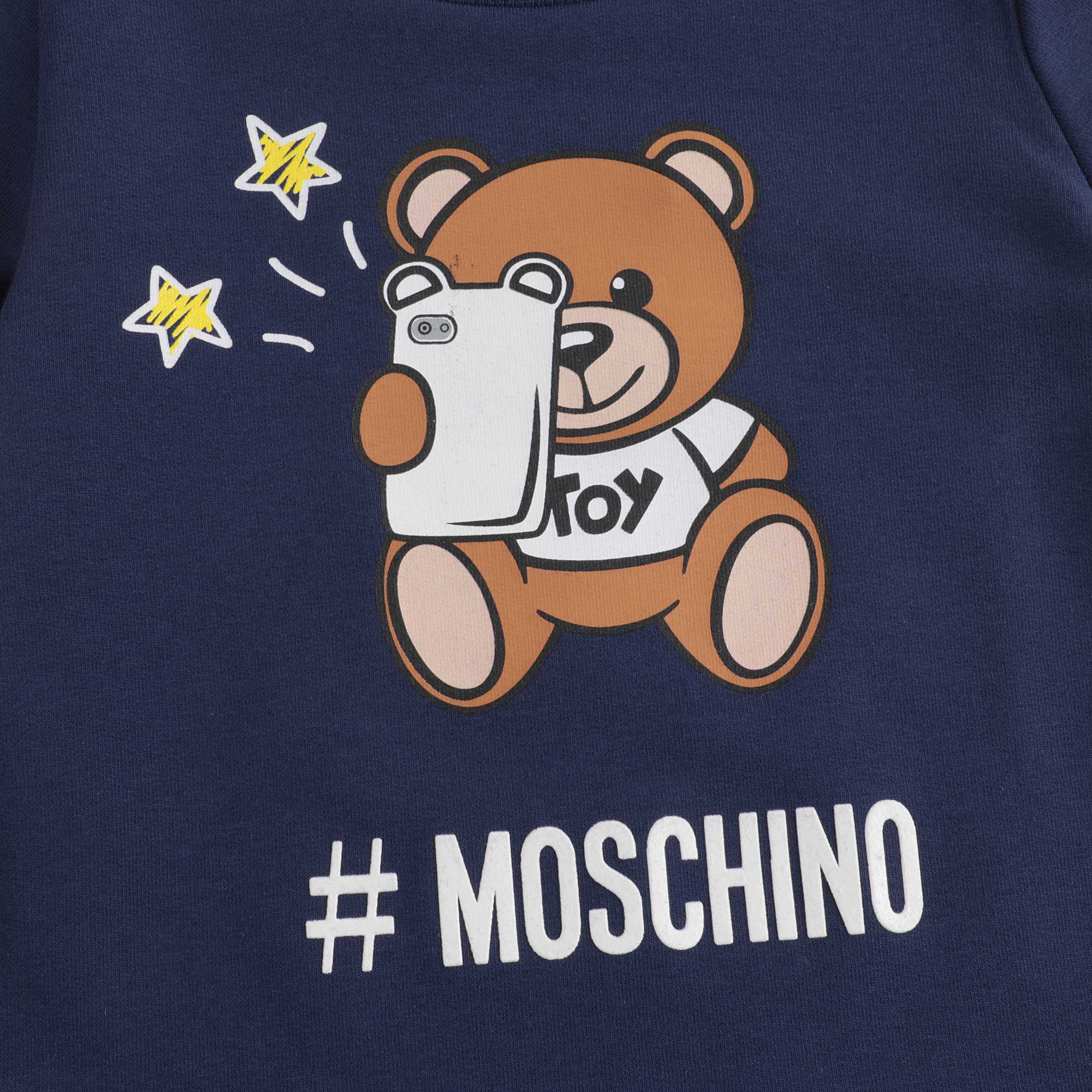 Baby Girls Navy Blue Teddy Cotton Dress