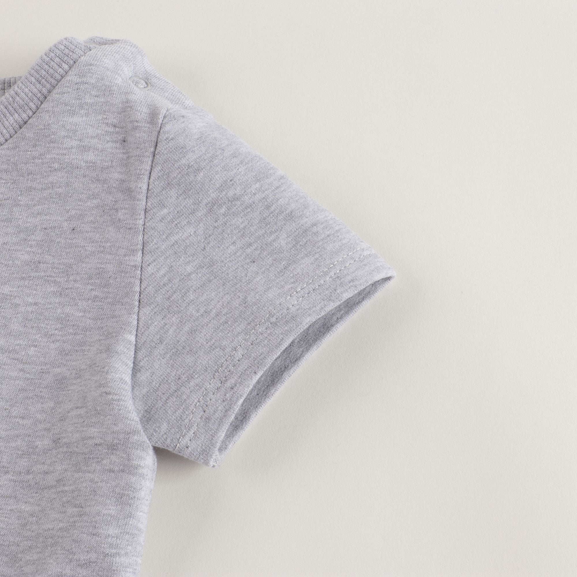 Baby Girls Grey Teddy Cotton Dress