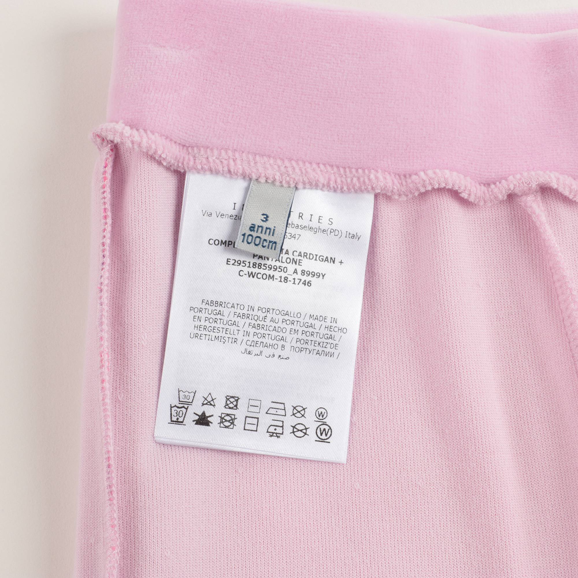 Baby Girls Pink "COMPLETO MAGLIA" Cotton Set