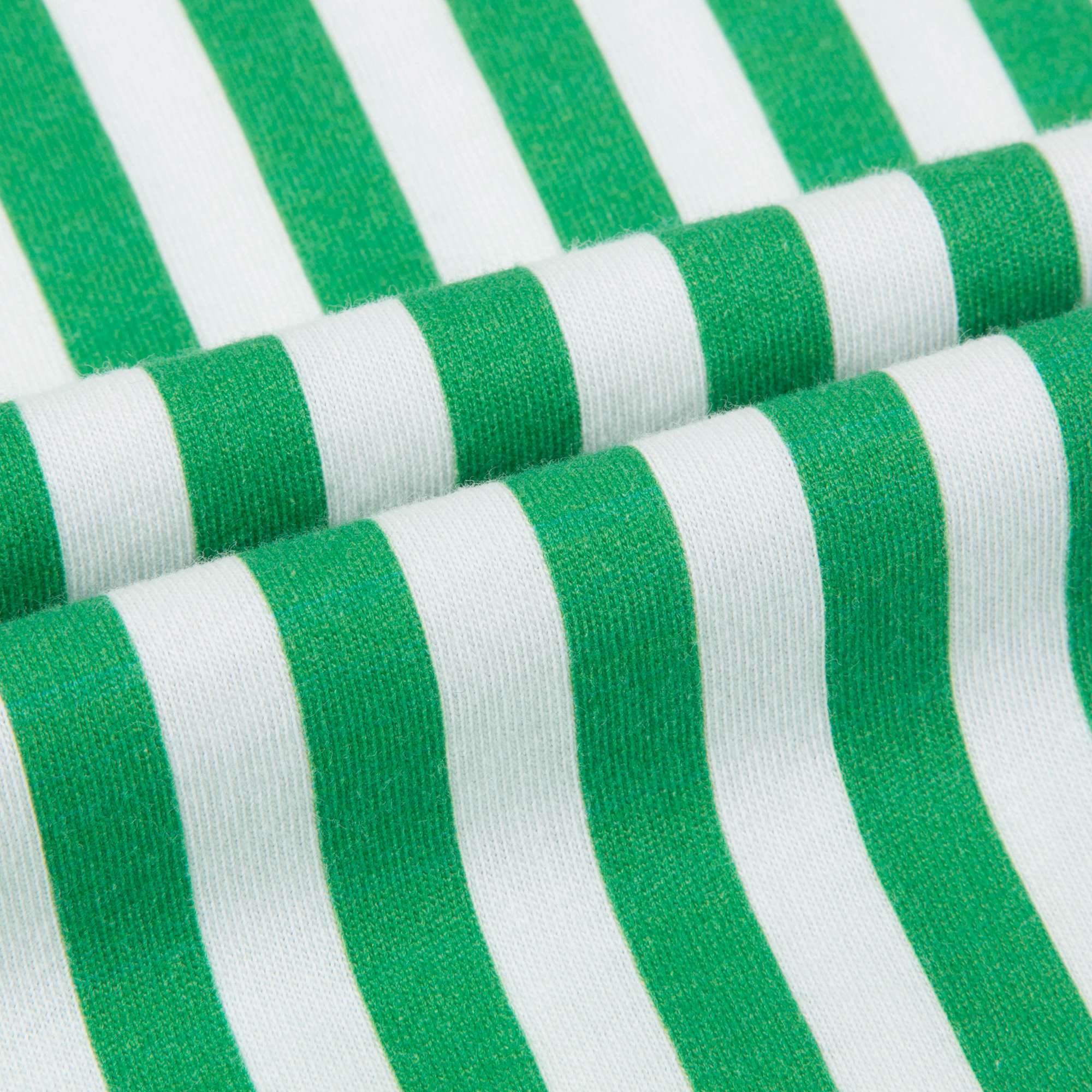 Girls Green Stripes Cotton Dress