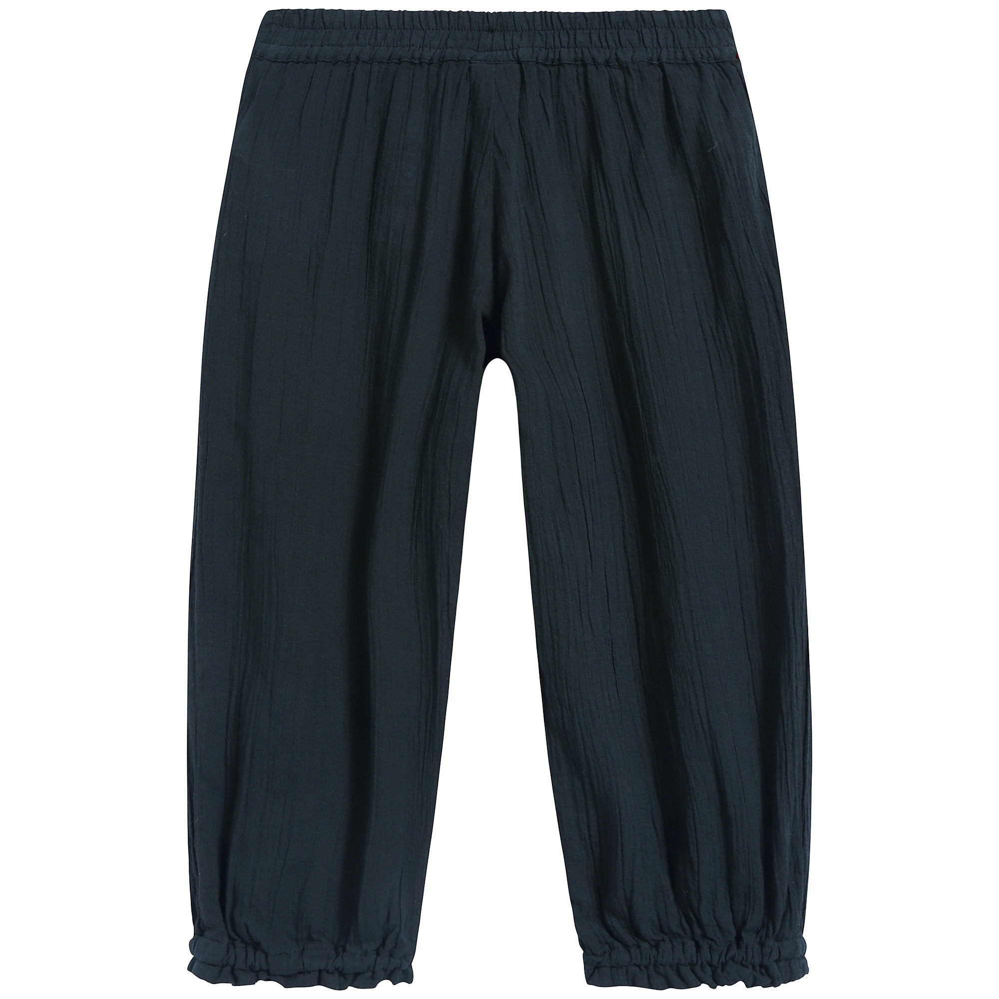 Girls Black Charbon Cotton Trousers
