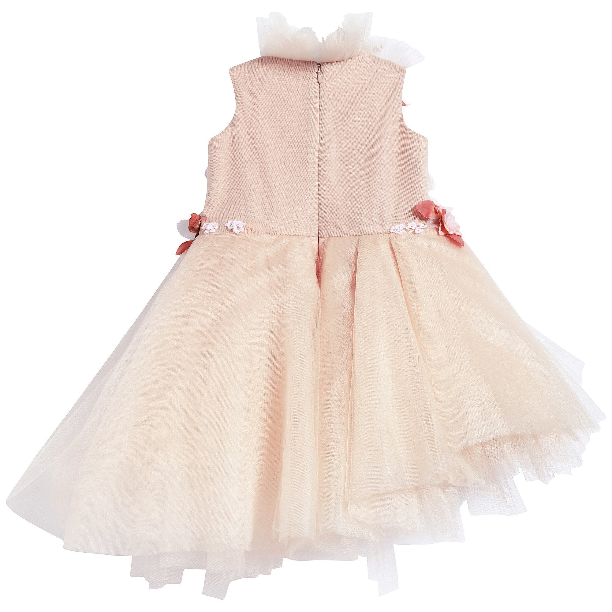 Girls Pink Embroidered Luxe Dress
